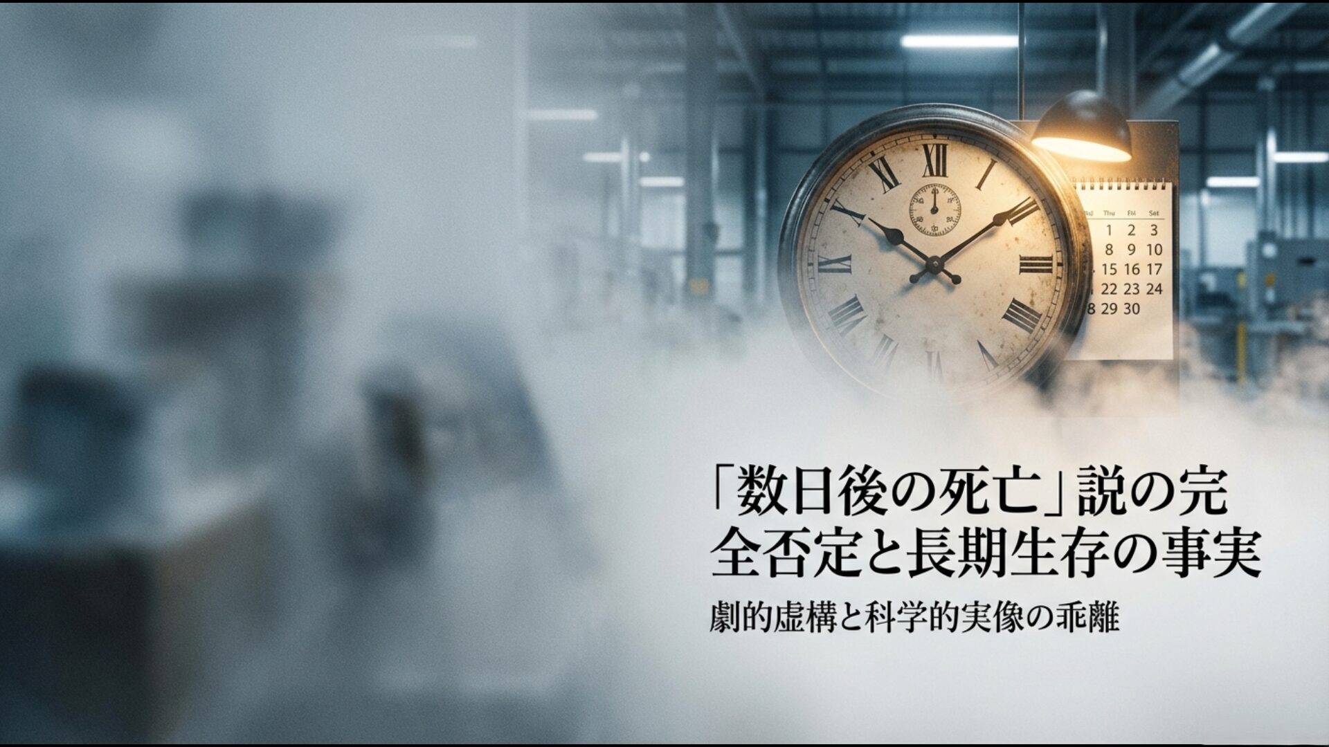 数日後に死亡したという神話を科学的実像で否定する3人の英雄の長期生存記録