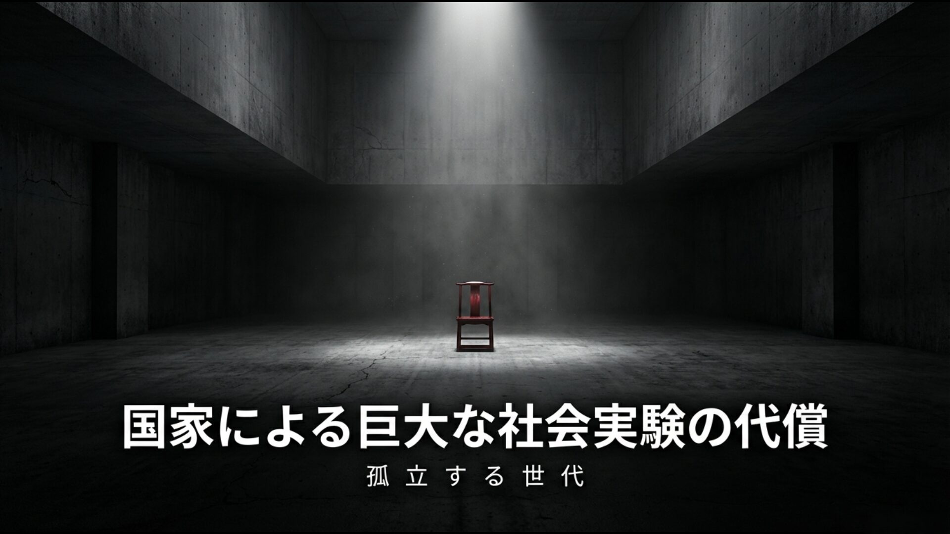中国の一人っ子政策がもたらした巨大な社会実験の代償と孤立する世代のイメージ