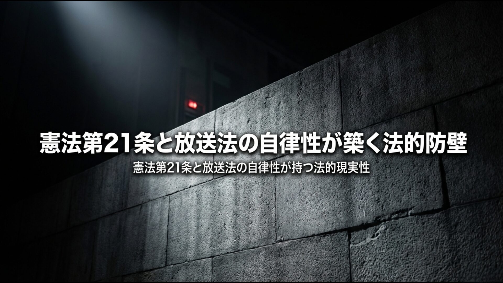 憲法21条の表現の自由と放送法の自律性が停波を阻む法的防壁の解説図
