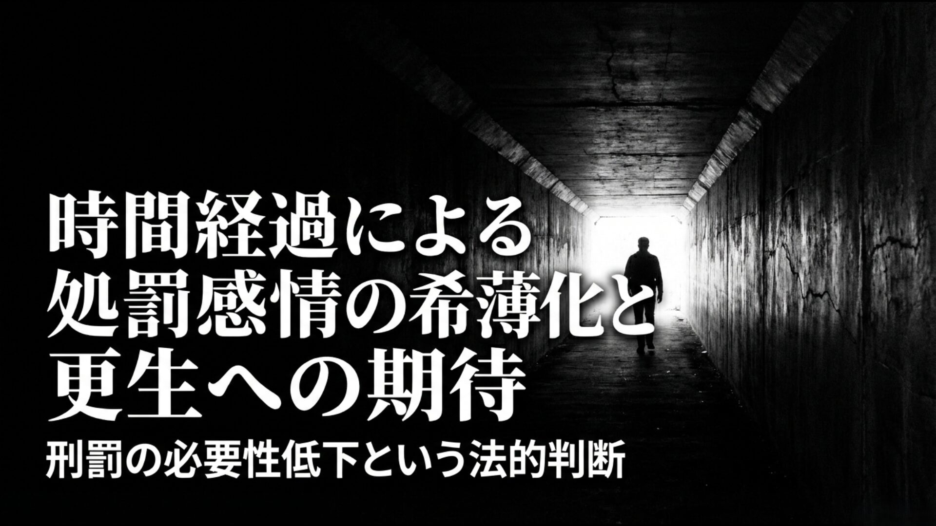 時間経過による処罰感情の希薄化と加害者の更生を考慮した公訴時効の理論