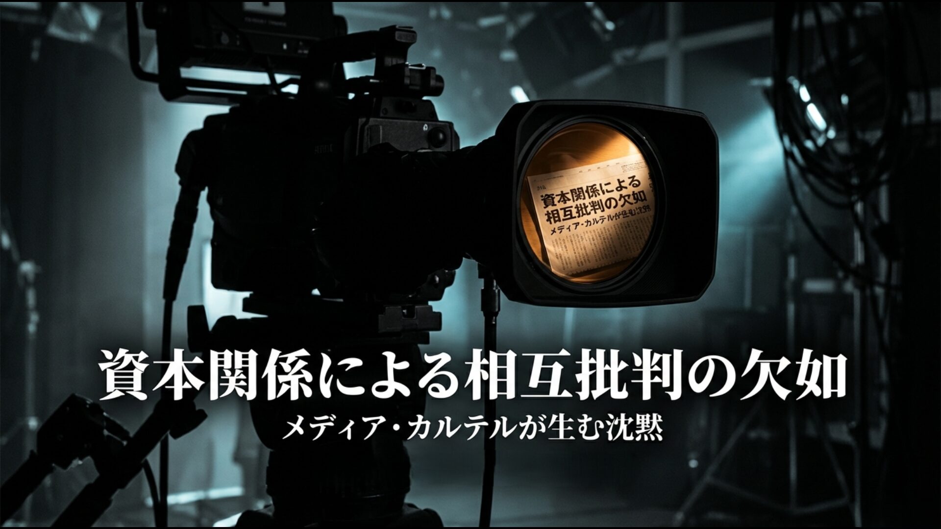 クロスオーナーシップがもたらす報道の画一化とメディアカルテルの構造