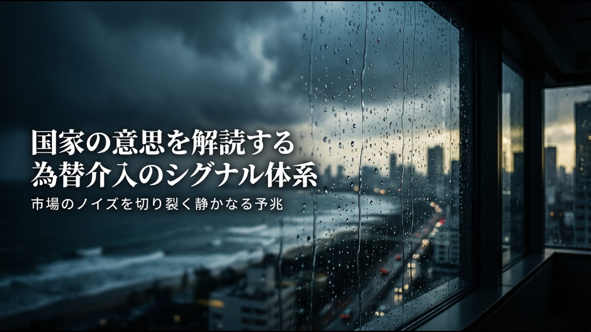 為替介入の前兆を示すシグナル体系と国家の意思を解読するための概念図
