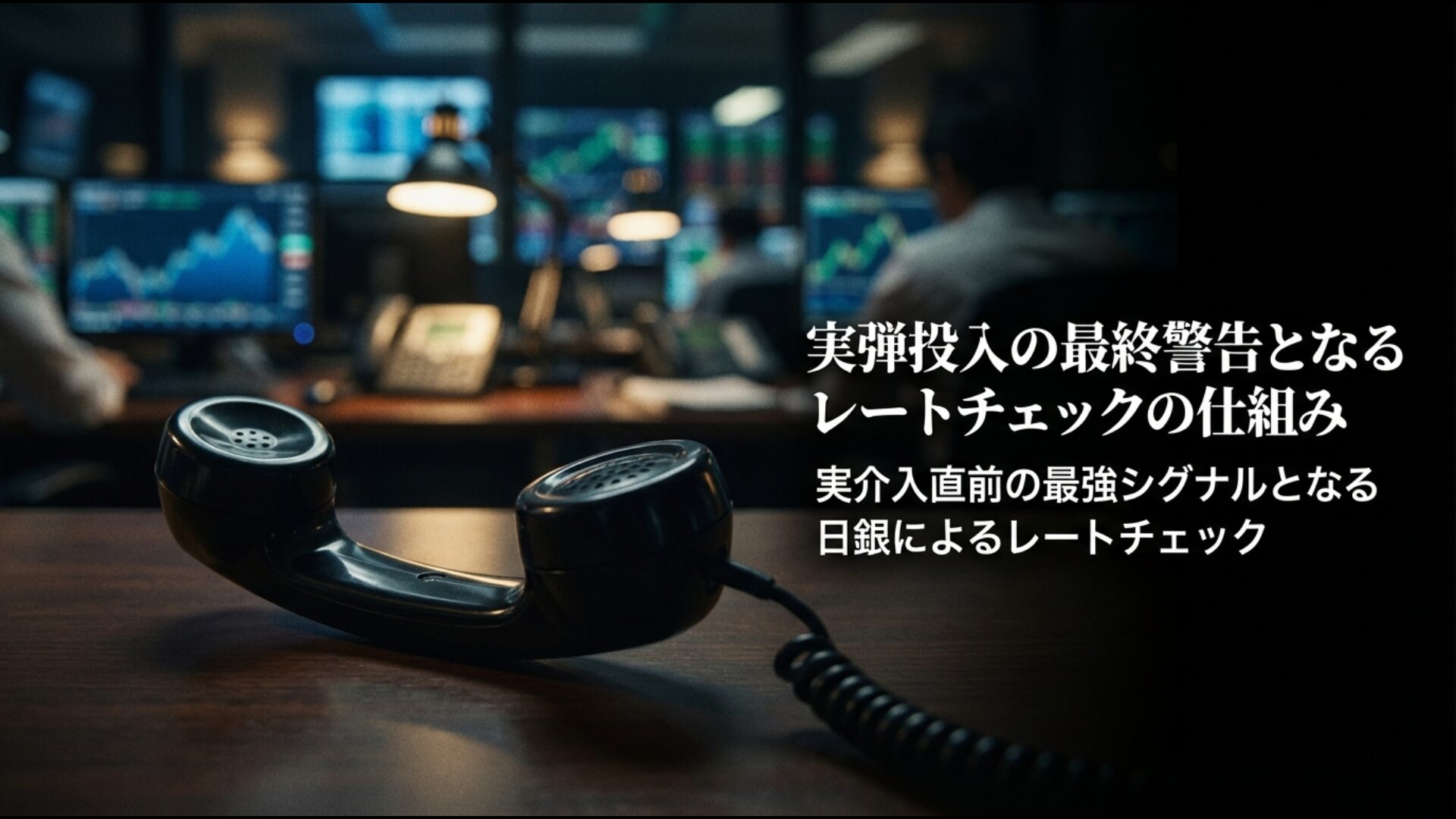 為替介入の実弾投入直前に行われる日銀のレートチェックと市場への警告