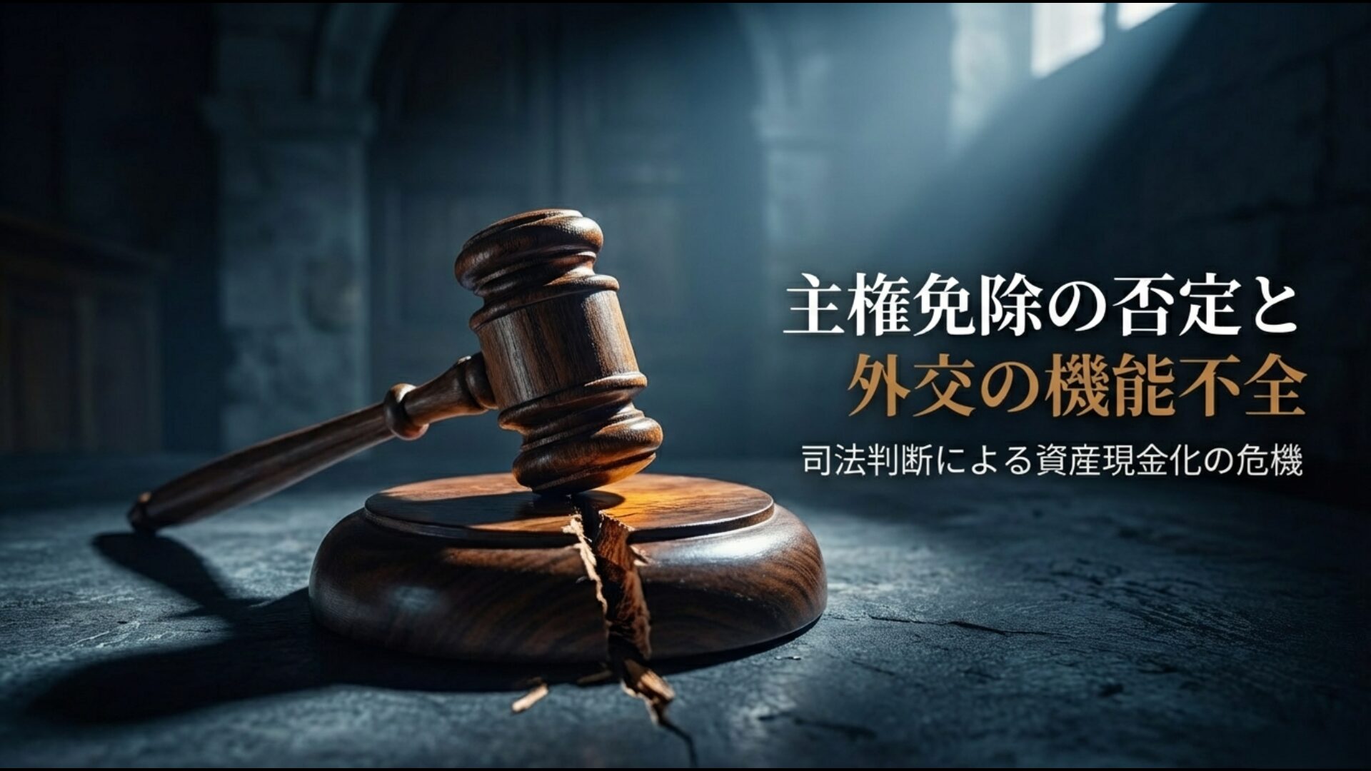 韓国司法が主権免除の原則を否定し日本政府に賠償を命じたことによる資産現金化の危機