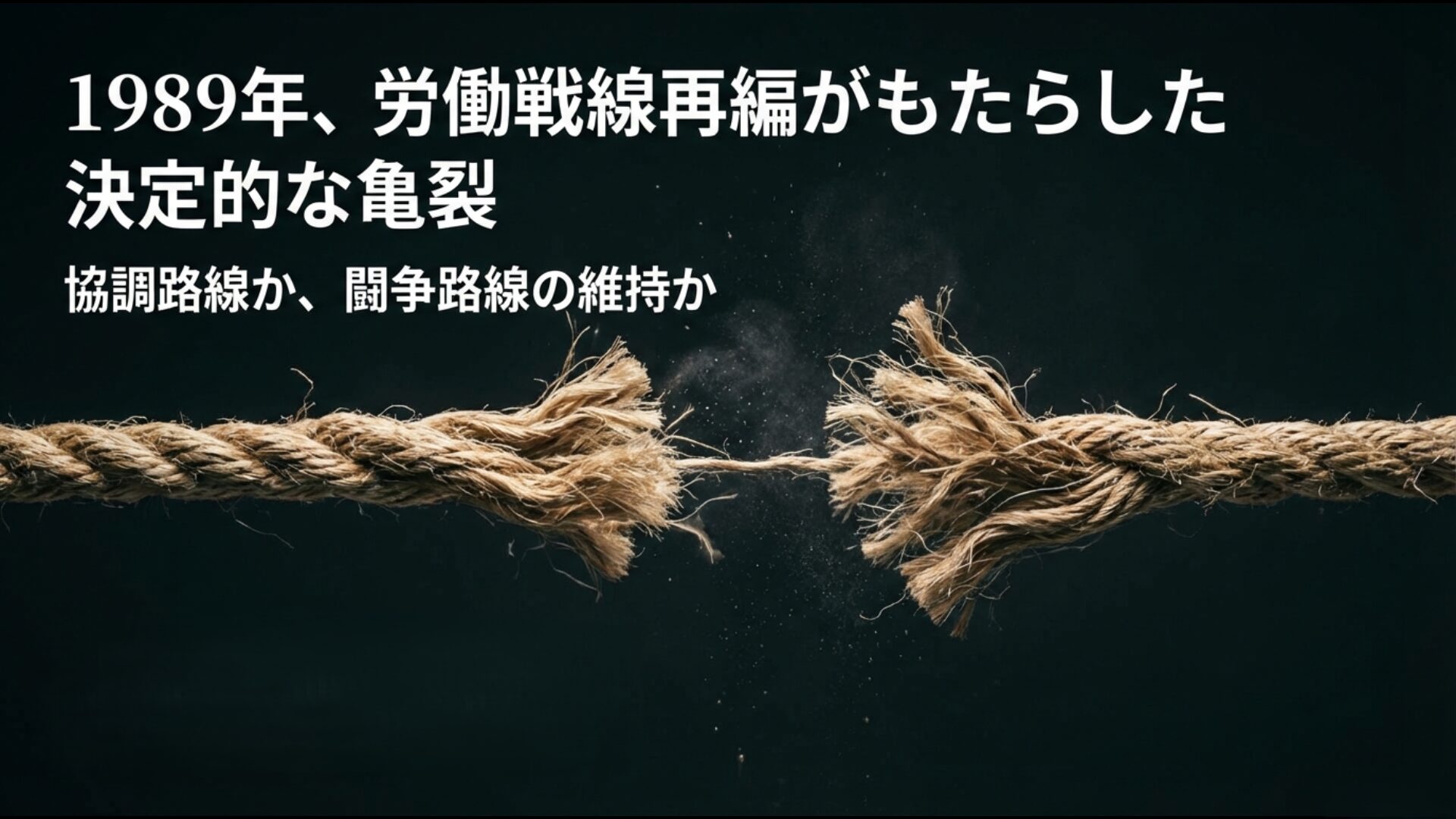1989年の労働戦線再編と1991年の全教結成に至る分裂の歴史的経緯