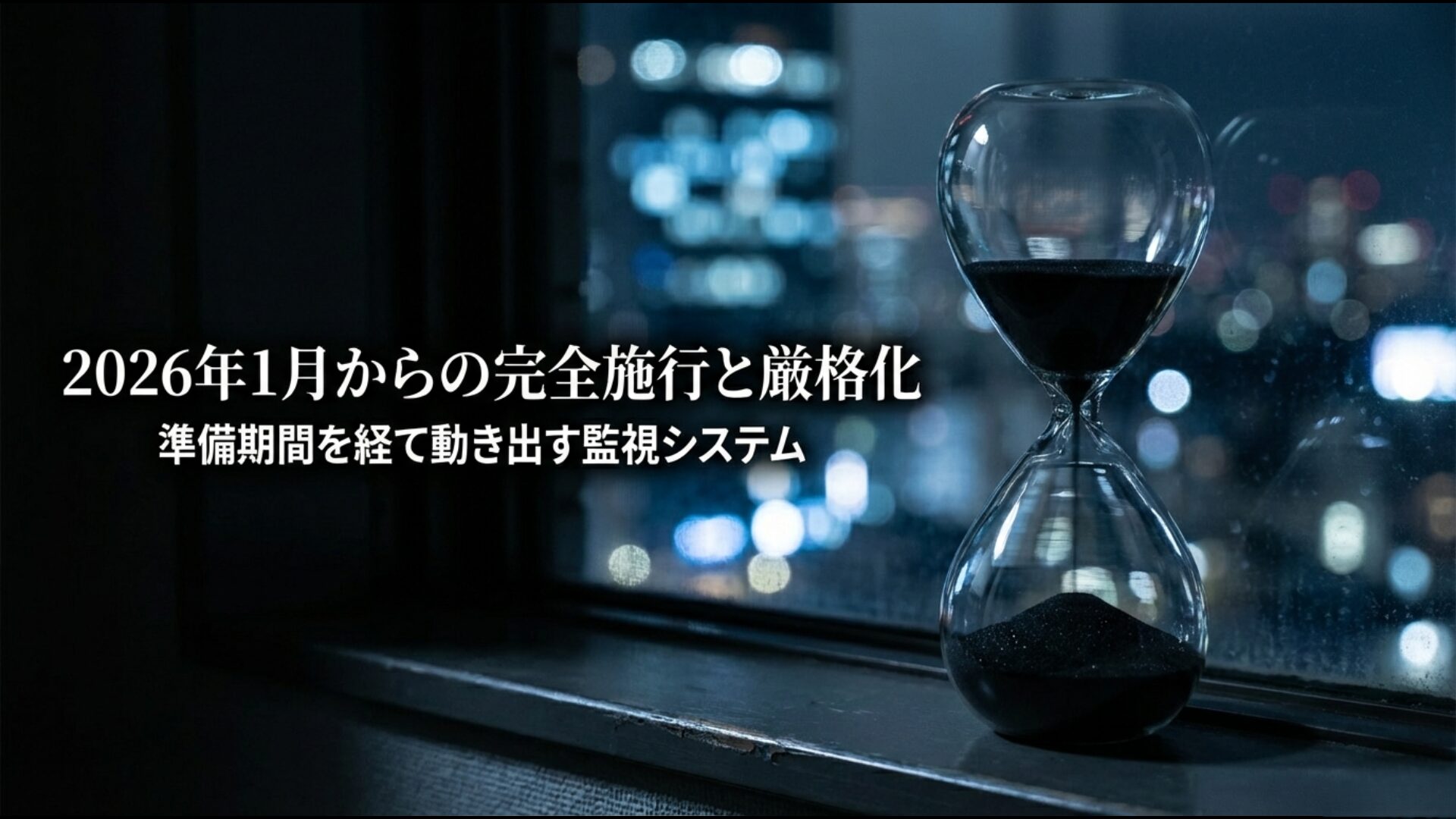 準備期間を経て2026年から本格始動する政治資金規正法の監視システム施行工程