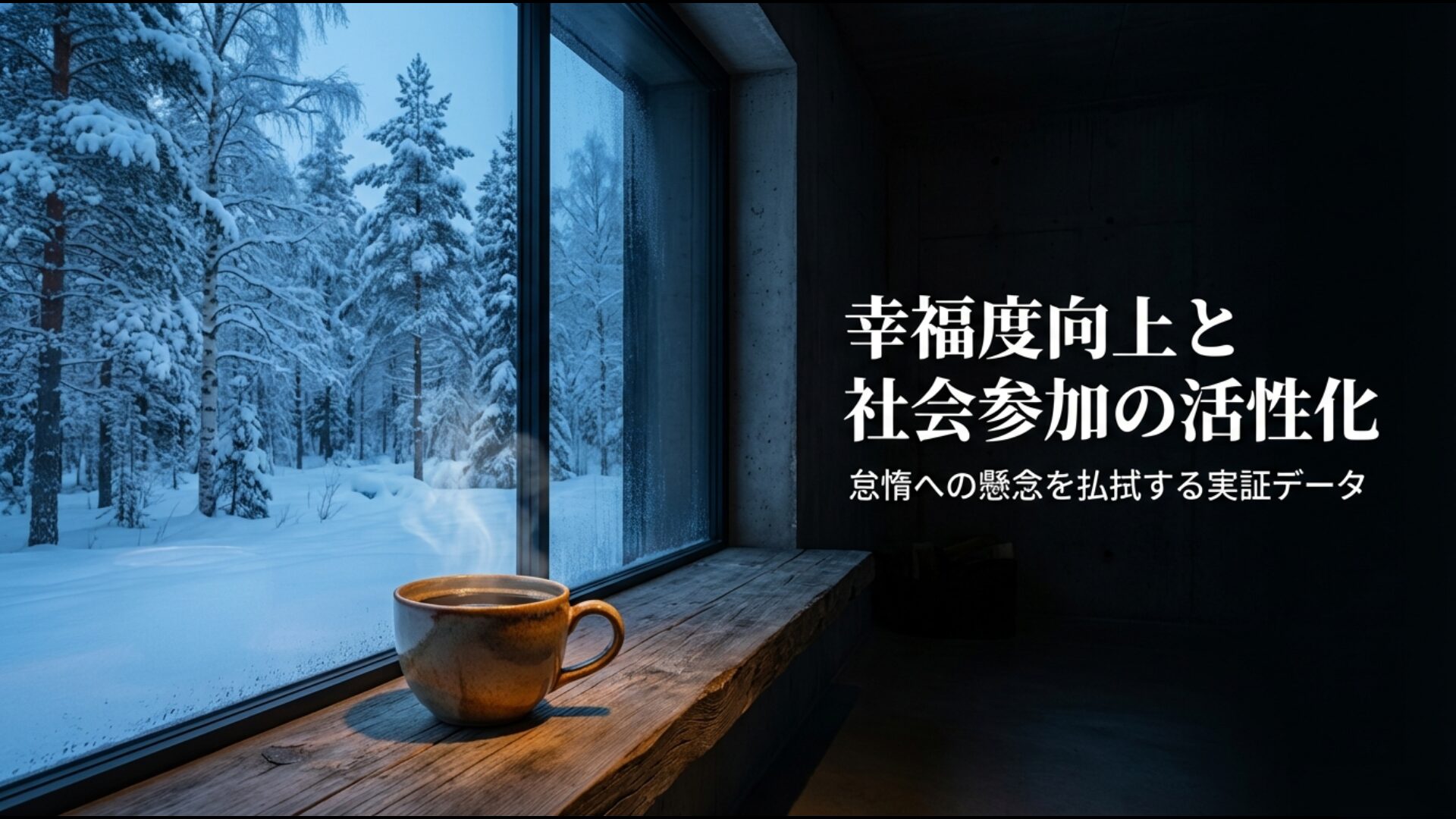 労働意欲への懸念を払拭し社会参加を活性化させる実証データ