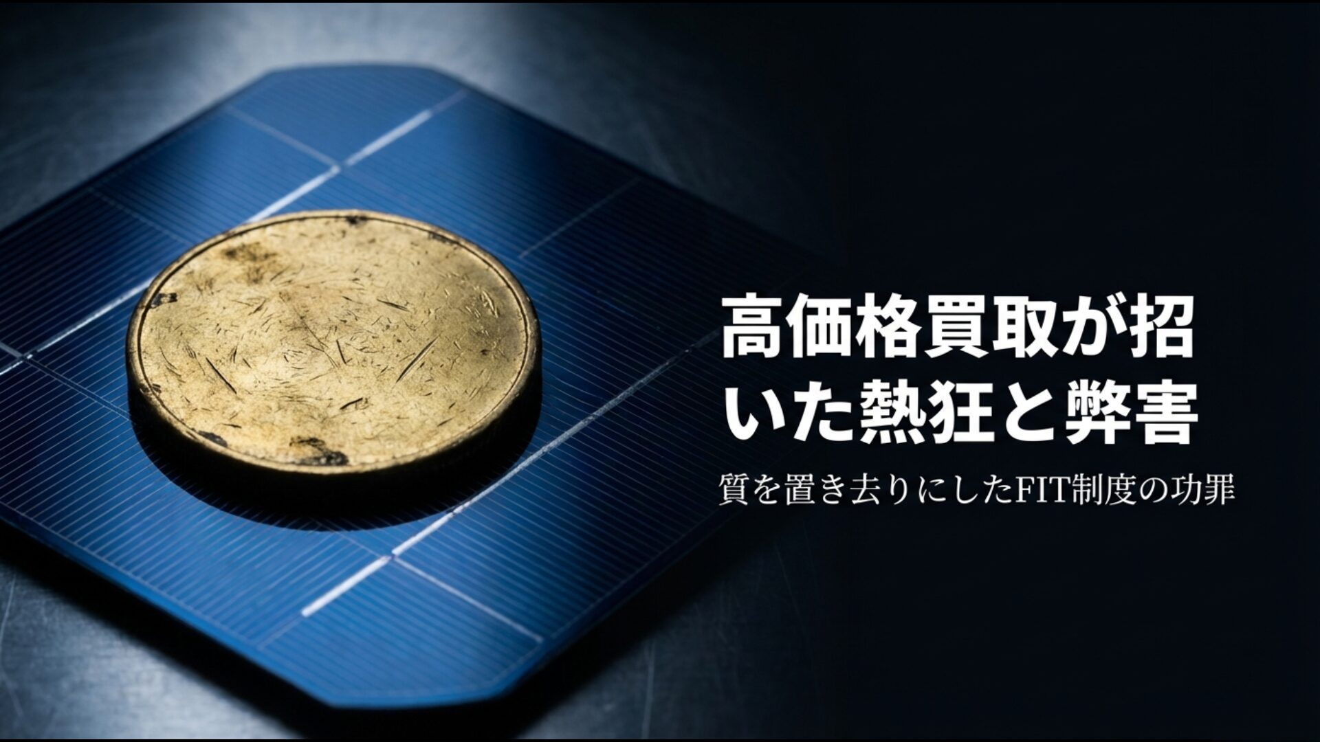 質を置き去りにしたFIT制度の固定価格買取制度によるメガソーラーの乱開発イメージ