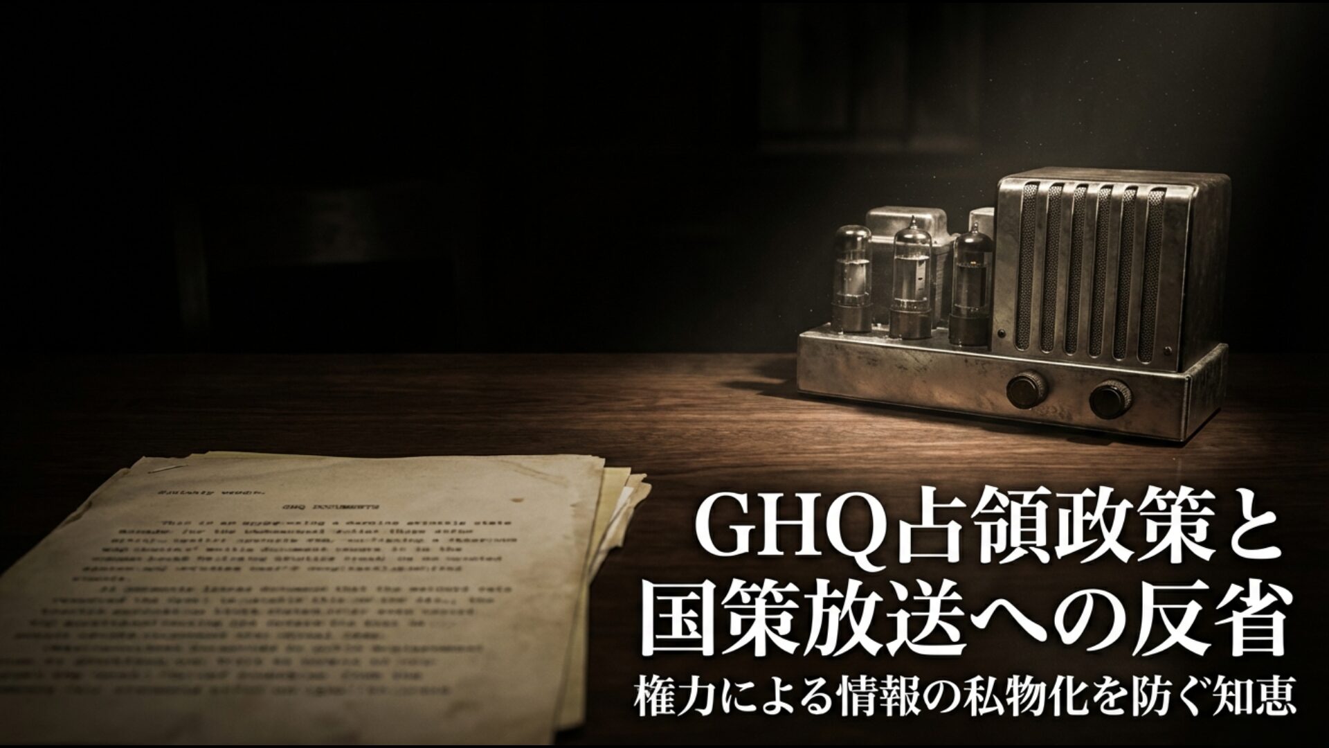 GHQのラジオコードから始まった放送法の歴史的背景