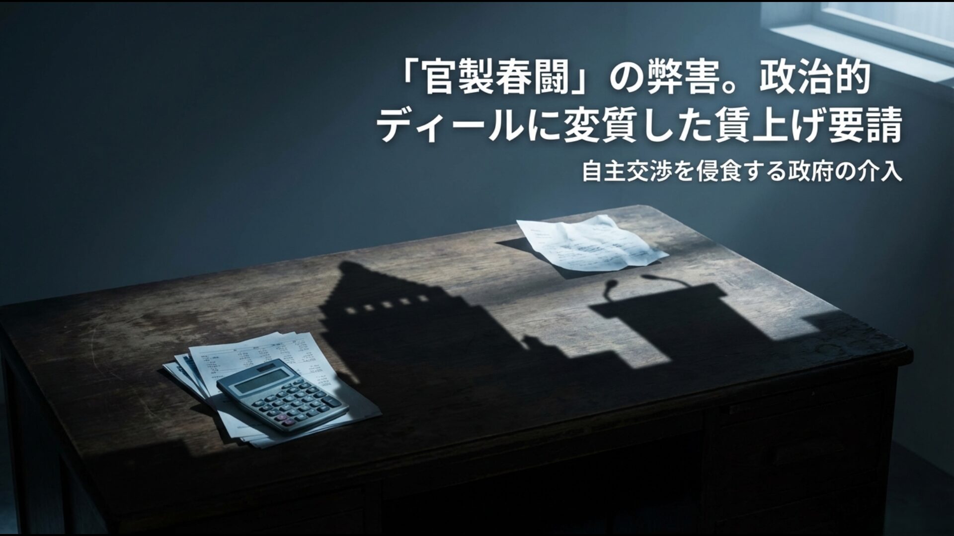 政府の介入により賃上げが政治的な取引へと変質した官製春闘の弊害