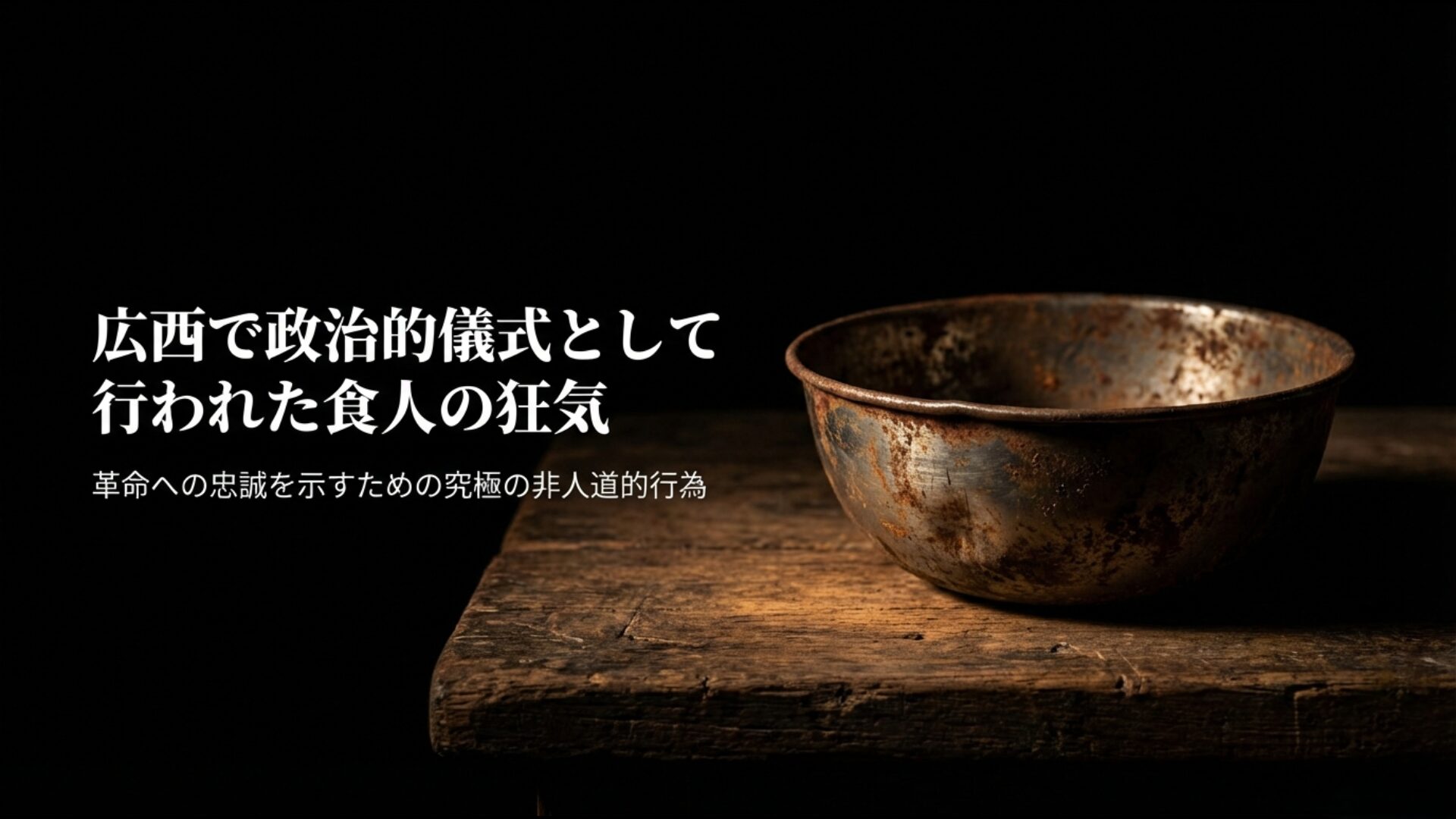 革命への忠誠を示すための非人道的な食人行為が行われた広西事件