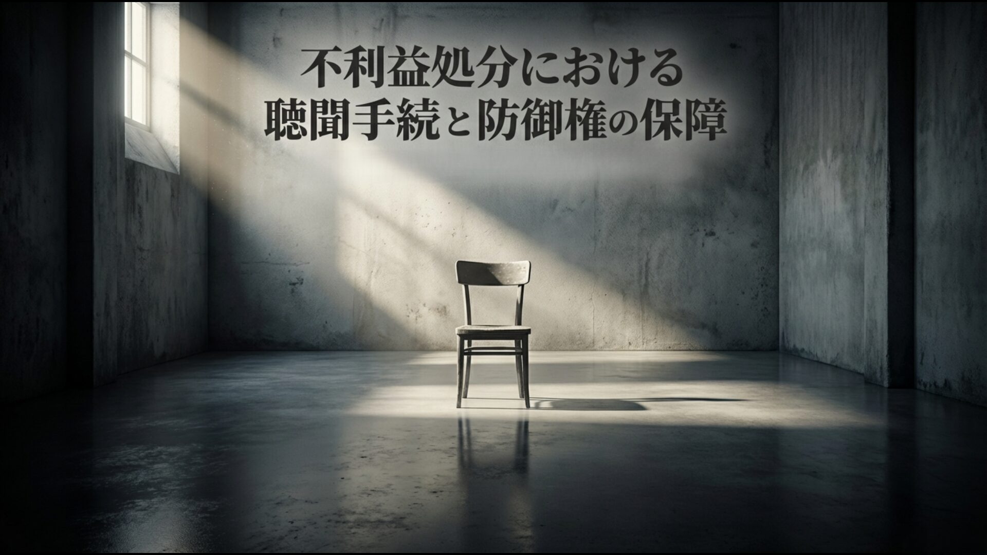 無線局への不利益処分における聴聞手続のプロセスと当事者の防御権を説明する図