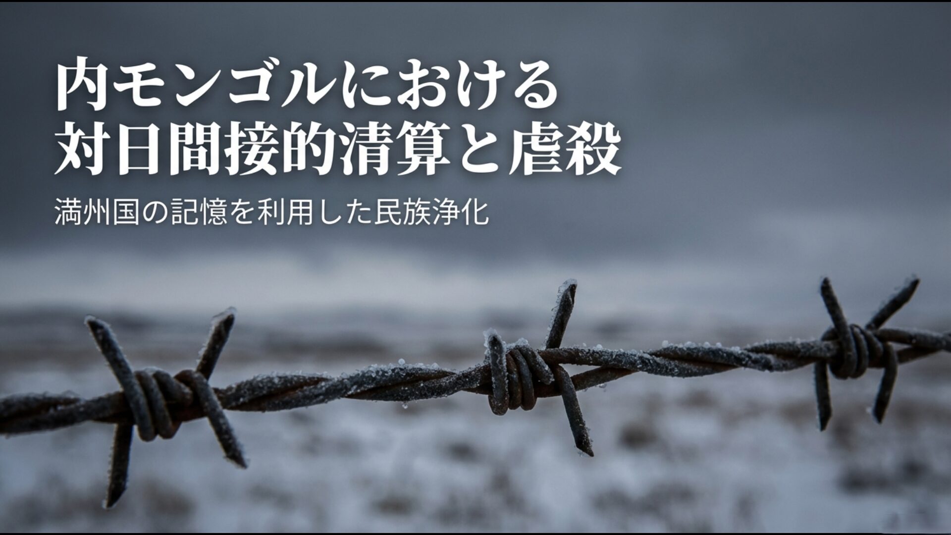 満州国の記憶を利用した内モンゴルでの民族浄化と虐殺の実態