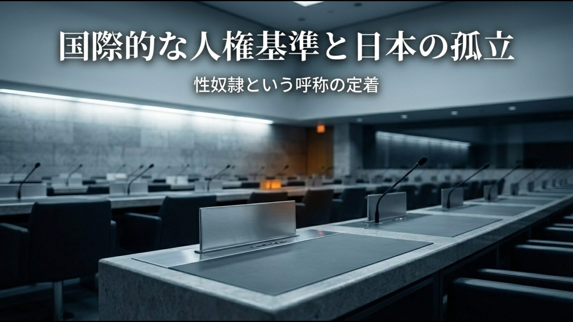 国連女子差別撤廃委員会などの国際的な人権基準と日本の立場の乖離、性奴隷呼称の定着