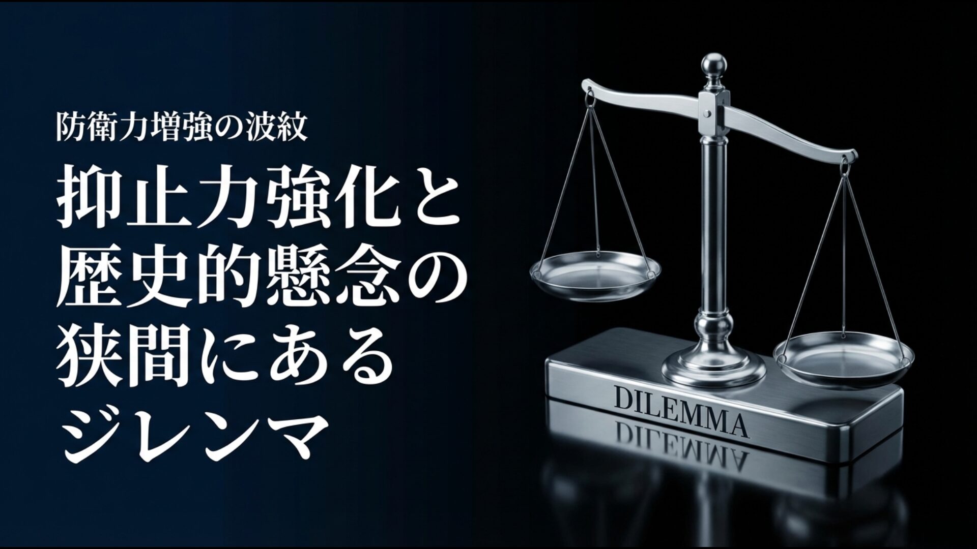 日本の抑止力強化の必要性とアジア諸国が抱く歴史的な懸念の間にある安全保障上のジレンマ