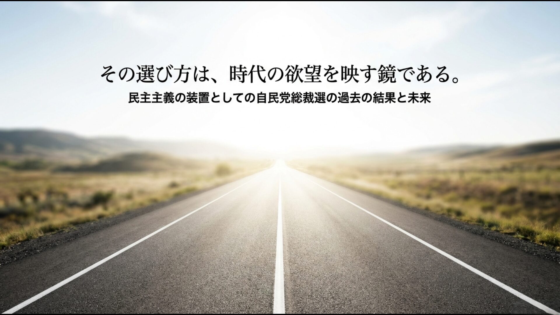 派閥の終焉から個のリーダーシップ時代へと変遷した総裁選の歴史的まとめ