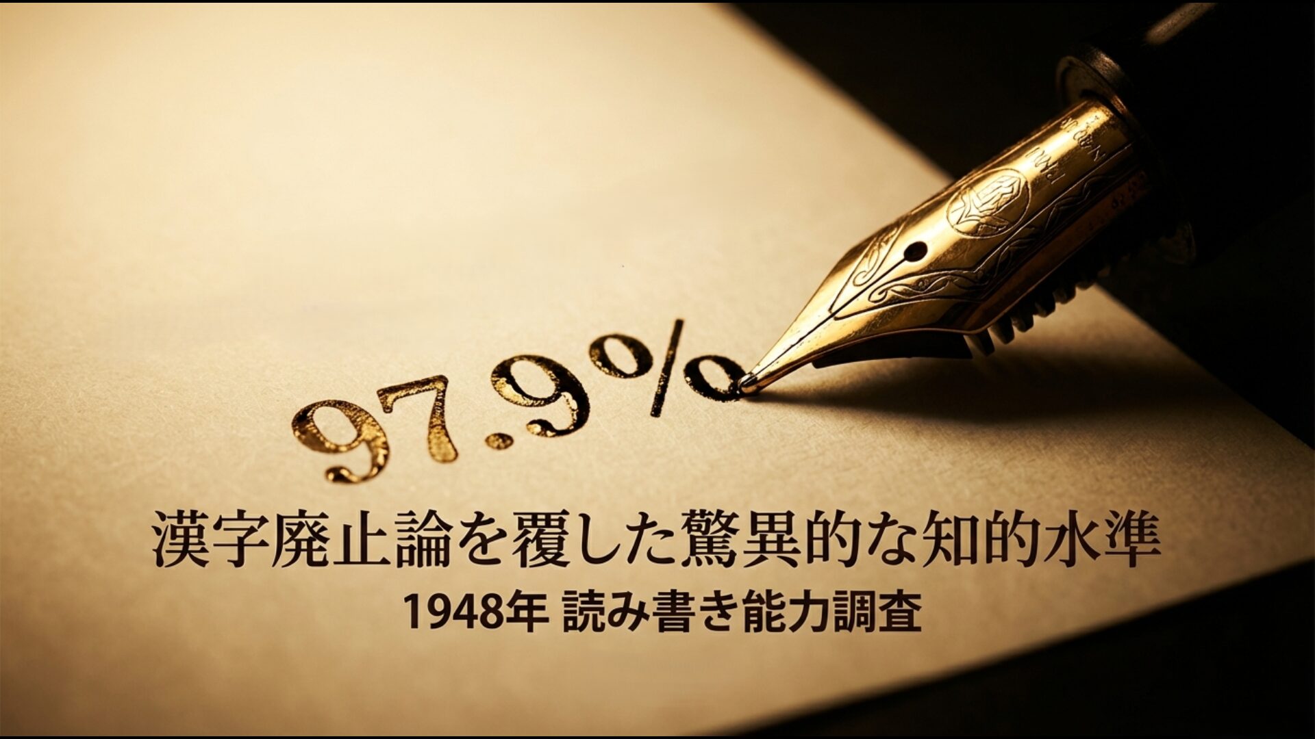 GHQの予想を裏切り2.1％という驚異の低水準を示した日本人の非識字率調査
