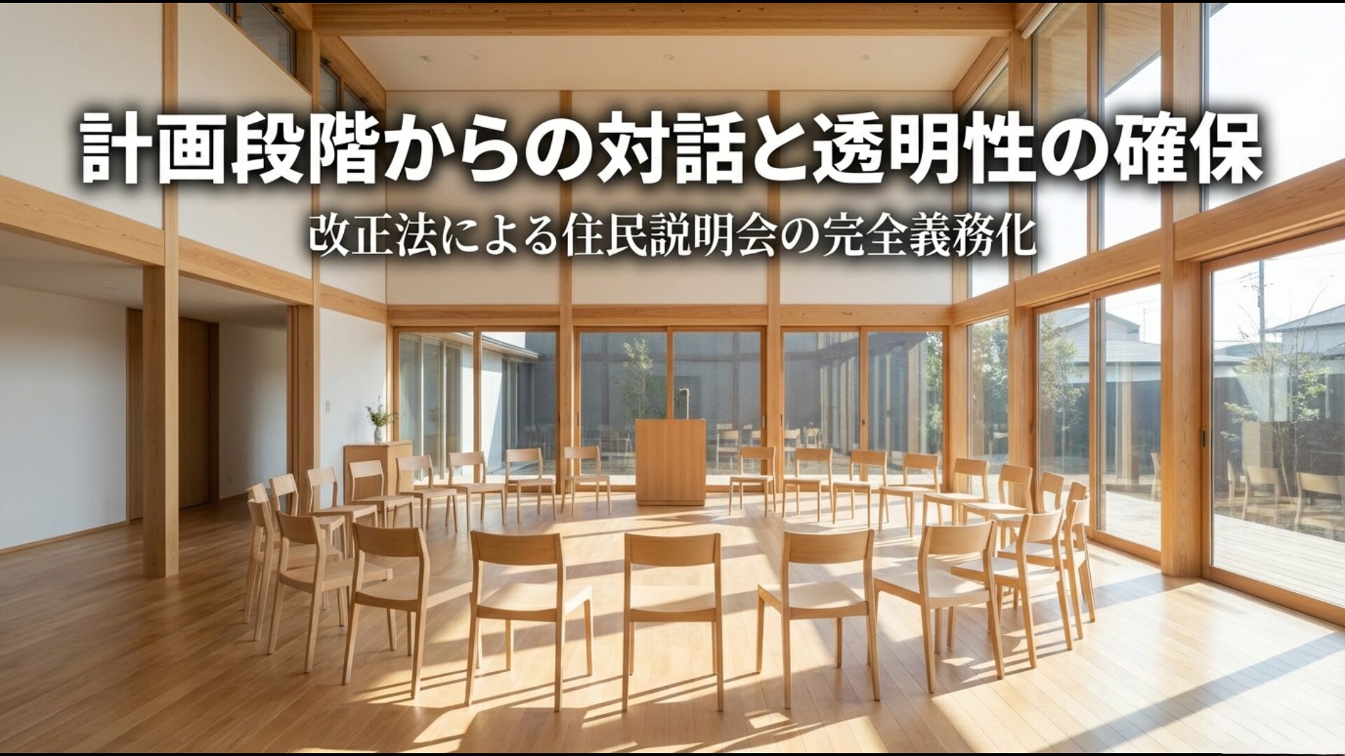 改正再エネ特措法により完全義務化された周辺住民への事前説明会と対話のイメージ