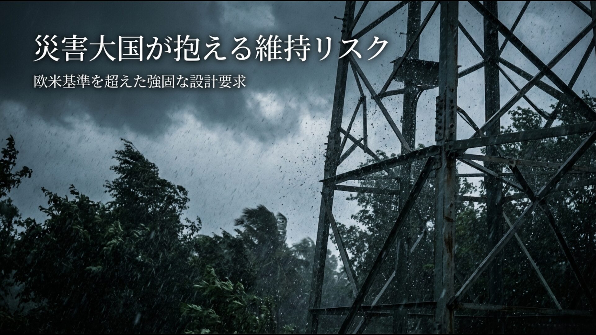 災害大国の日本で求められる欧米基準を超えた再エネ設備の強固な設計と維持リスク