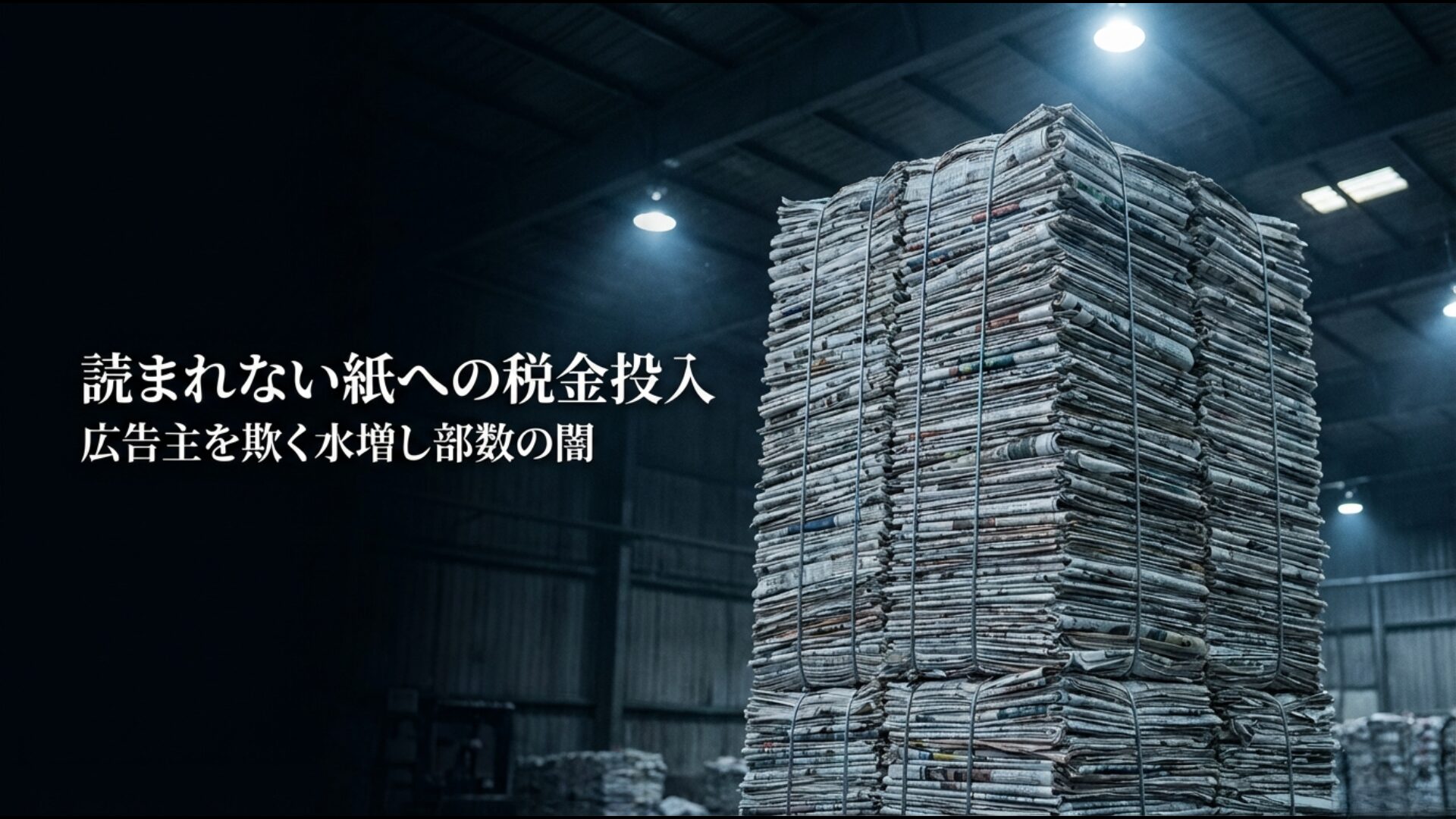 押し紙問題による水増し部数と不当な税制優遇の実態解説図