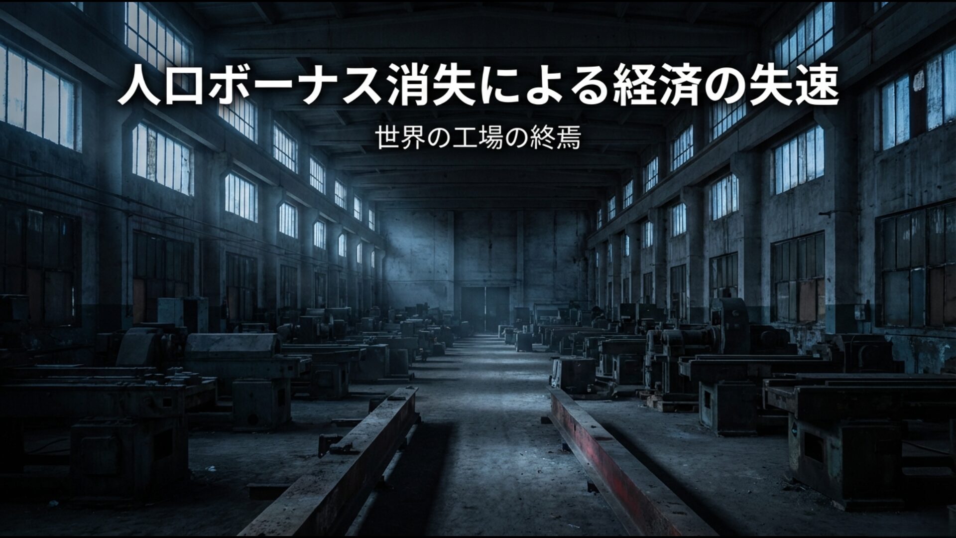 人口ボーナスの消失による経済失速と世界の工場と呼ばれた時代の終焉