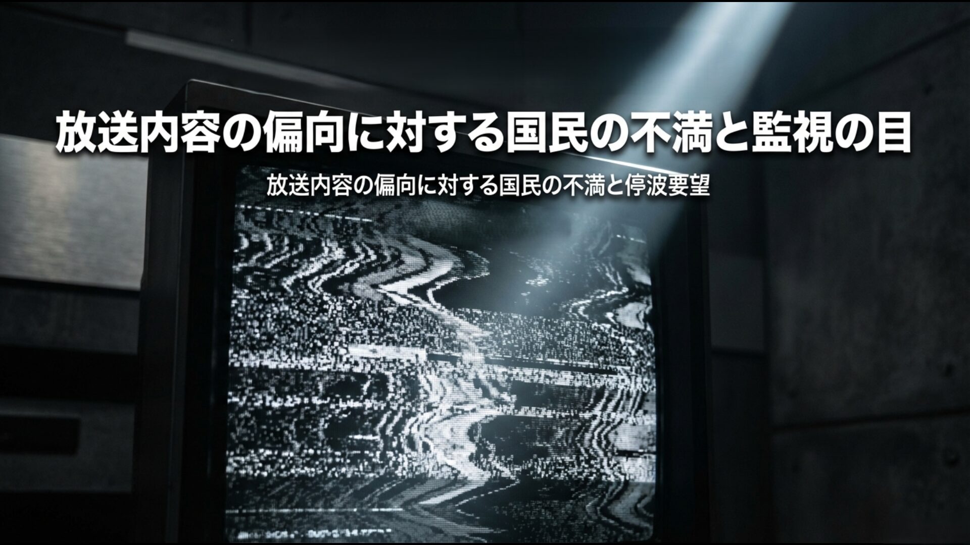 テレビ放送の偏向に対する国民の不満と市民によるメディア監視の視点を示す図