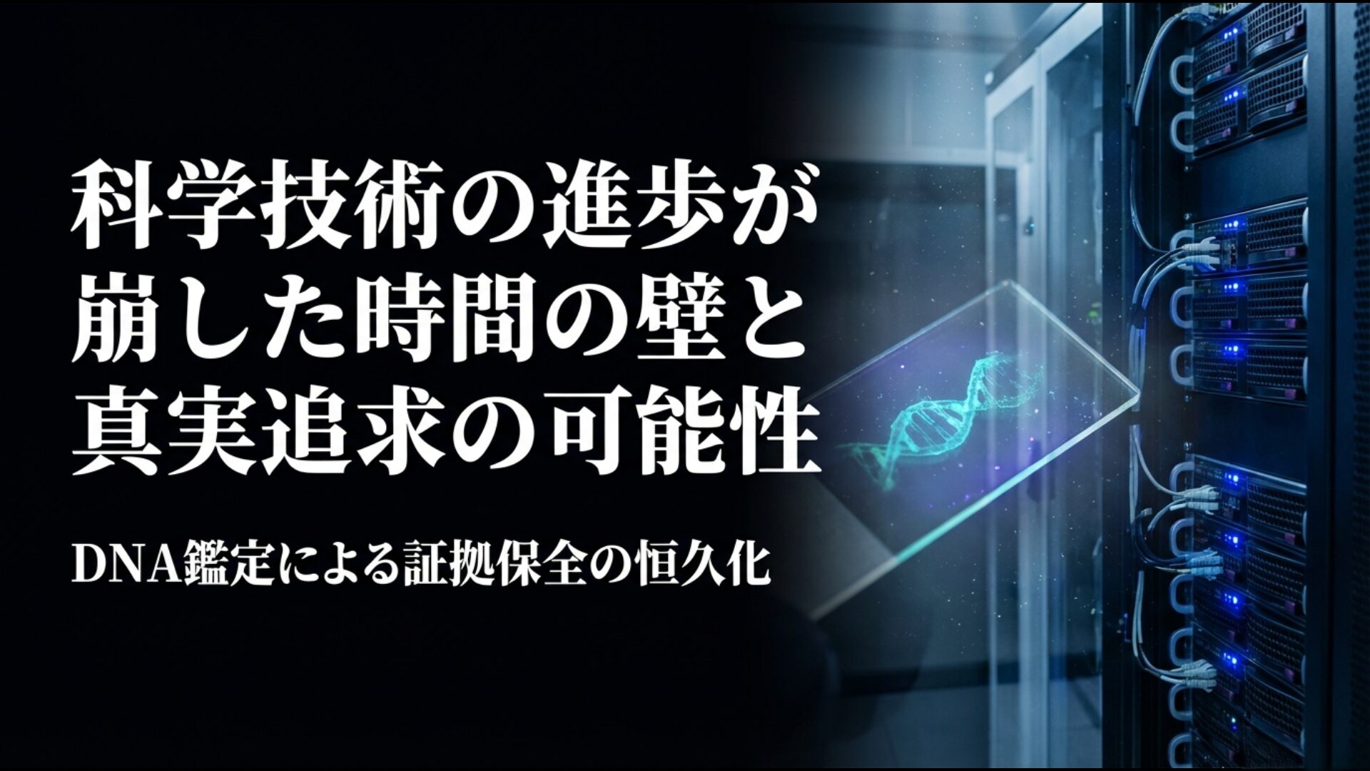 DNA鑑定技術の向上により証拠保全が可能になり、時効の壁が崩れたことを示す図