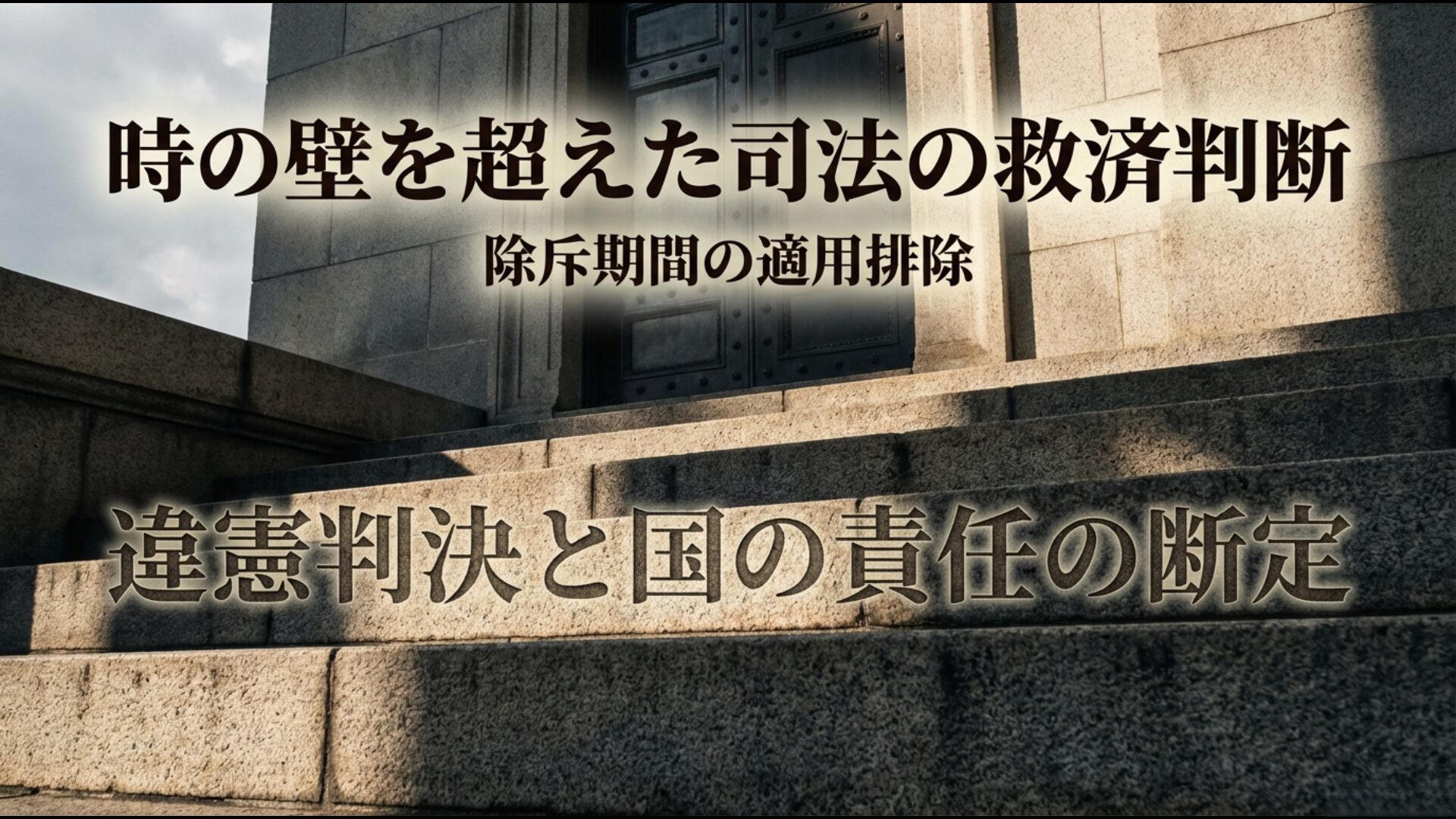 2024年の最高裁判決における除斥期間の適用排除と国家の賠償責任確定を説明する資料