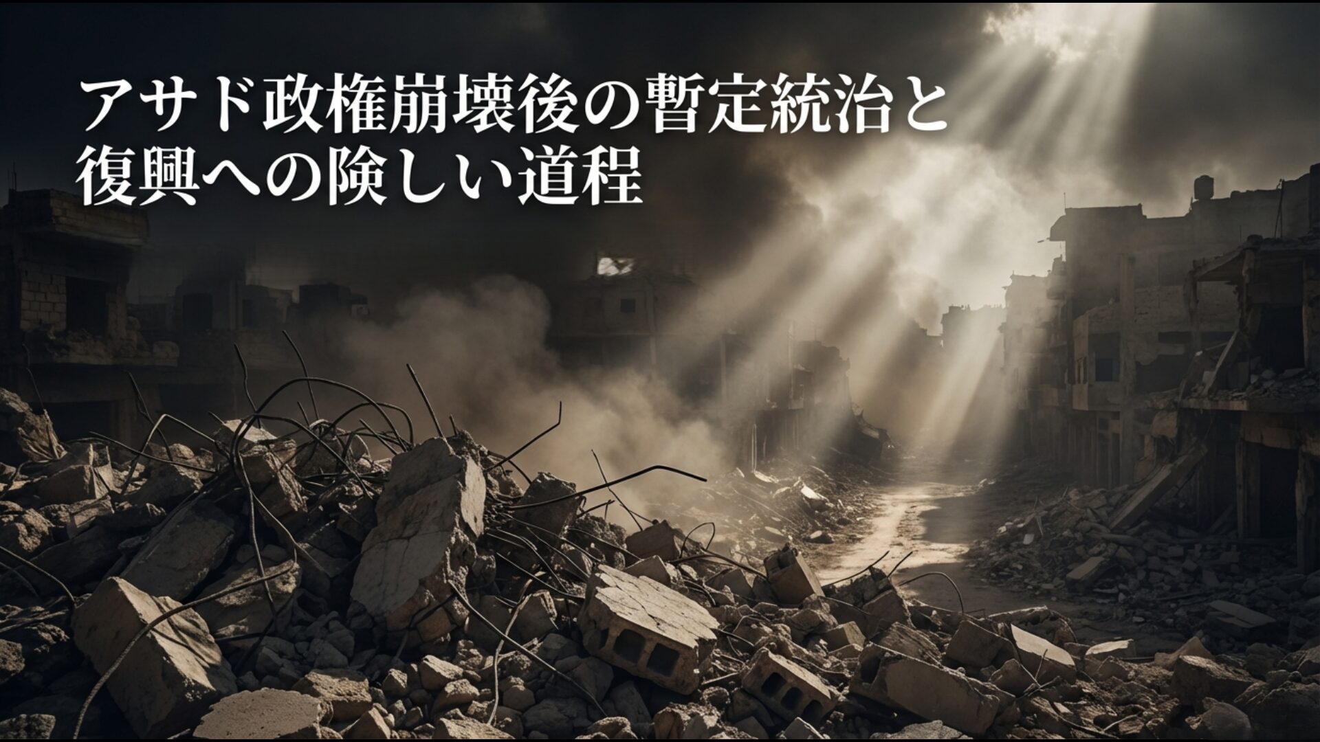 物理的な街の再建と精神的な国民統合という二重の課題に直面するシリアの現状