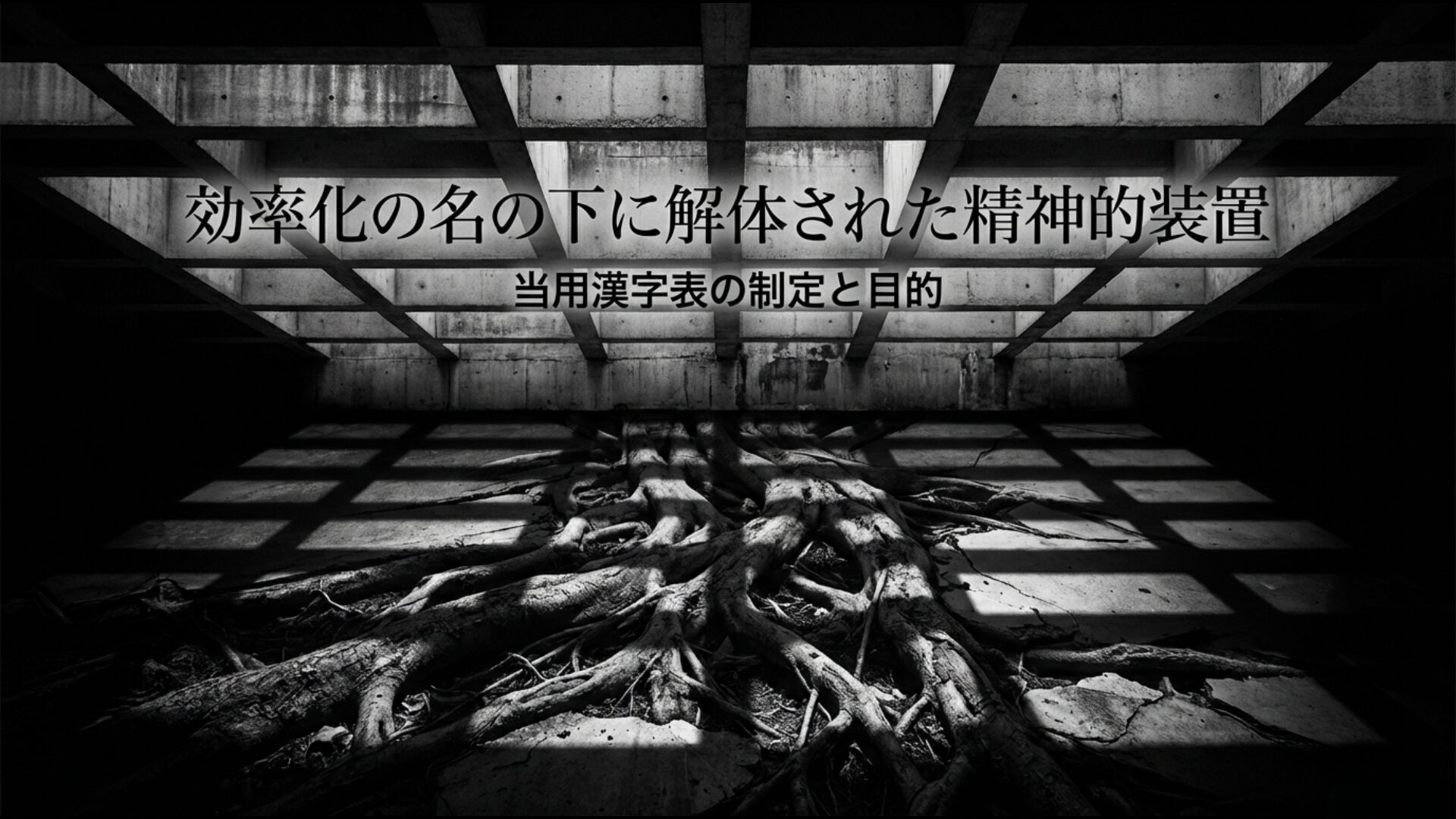 1946年の当用漢字表告示による漢字制限と教育的効率化の裏にある精神的意図