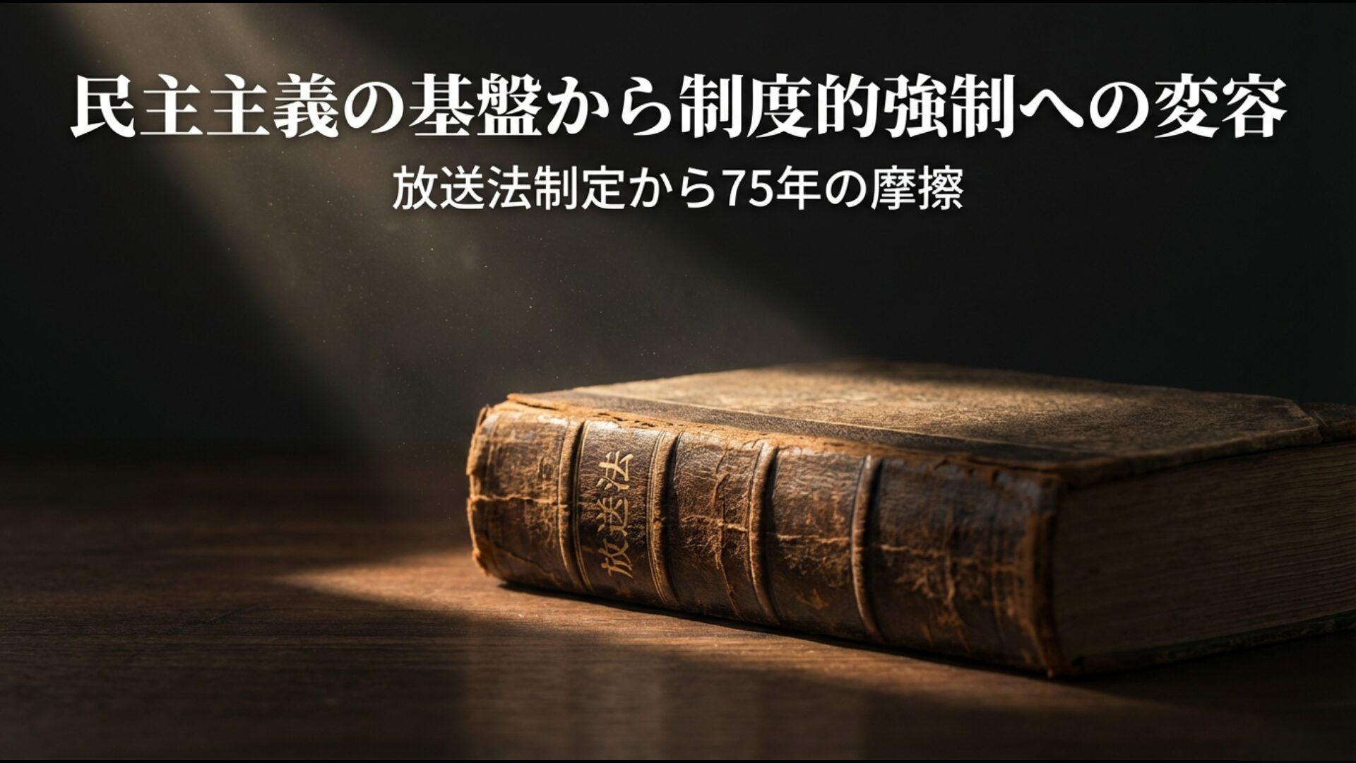 放送法制定から75年を経て民主主義の基盤から制度的強制へと変容する公共放送の解説図