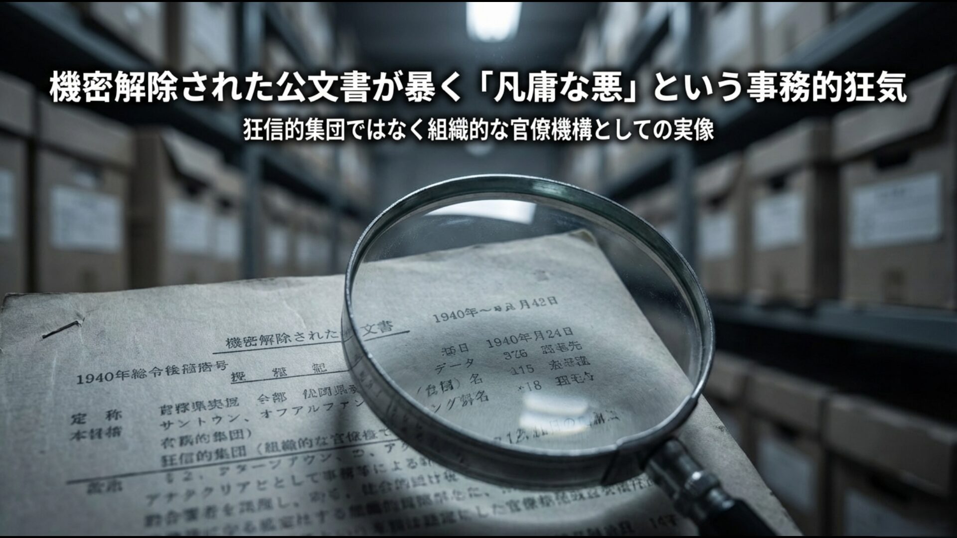 2018年開示の名簿や公文書によって判明した731部隊の事務的狂気と実名データ