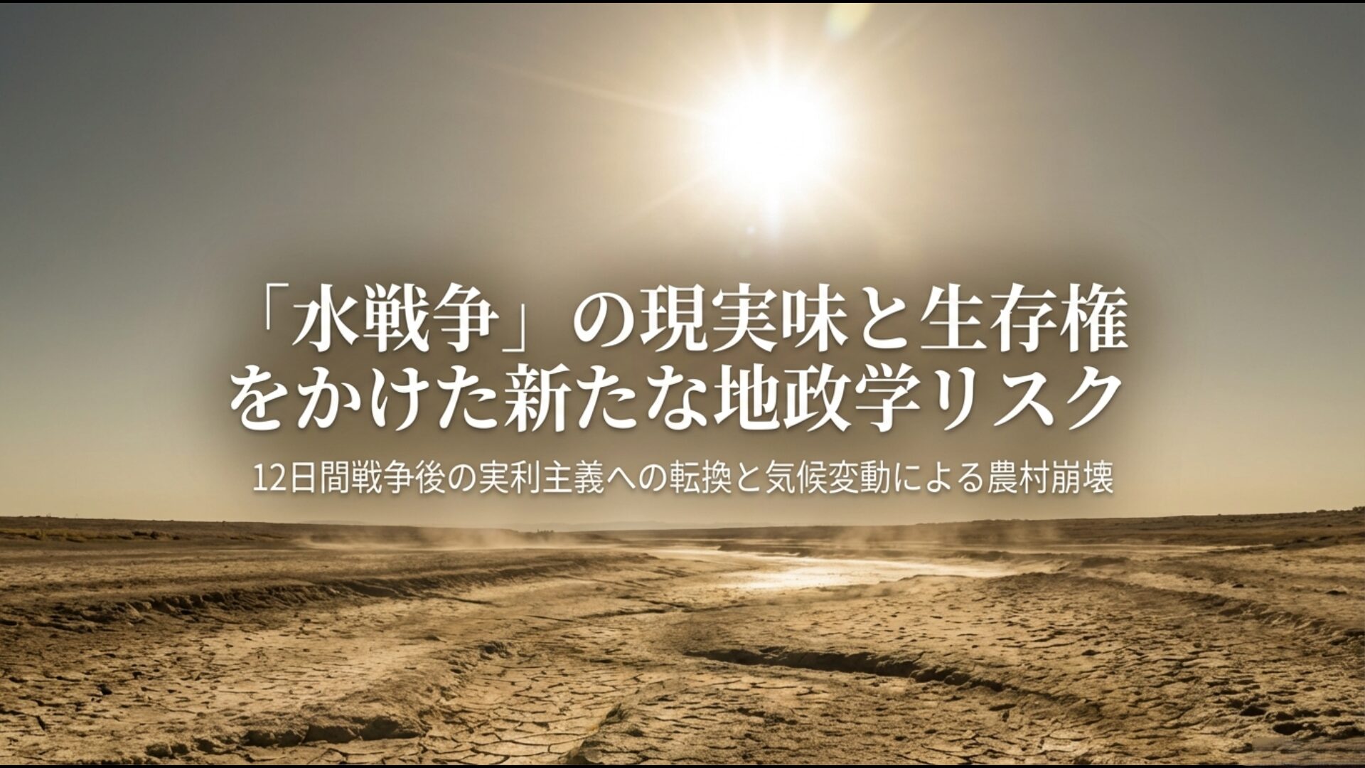 気候変動による農村崩壊と生存権をかけた新たな地政学的実利主義の変容