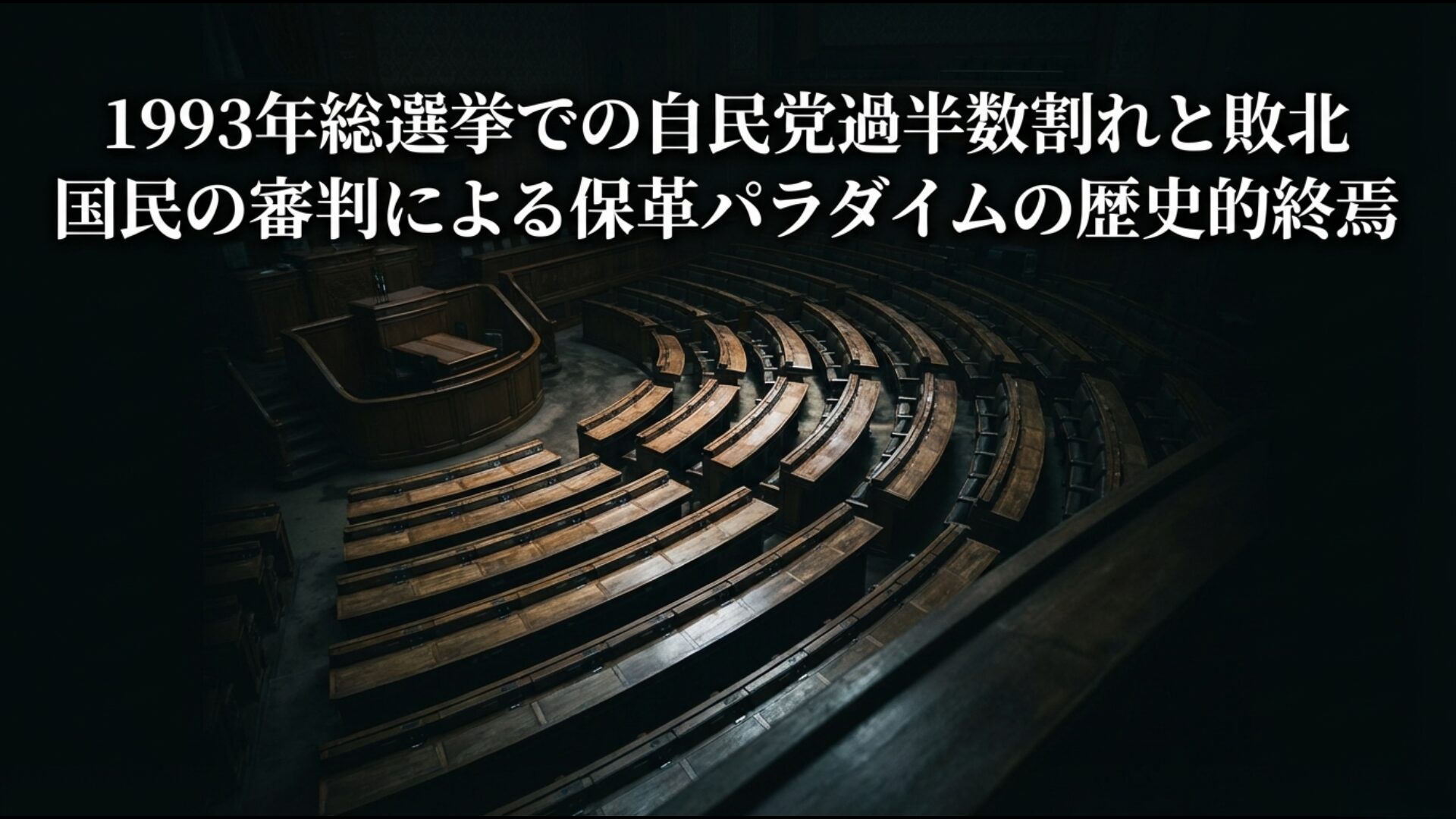 1993年総選挙で自民党が過半数割れを喫し保革パラダイムが終焉した歴史的記録