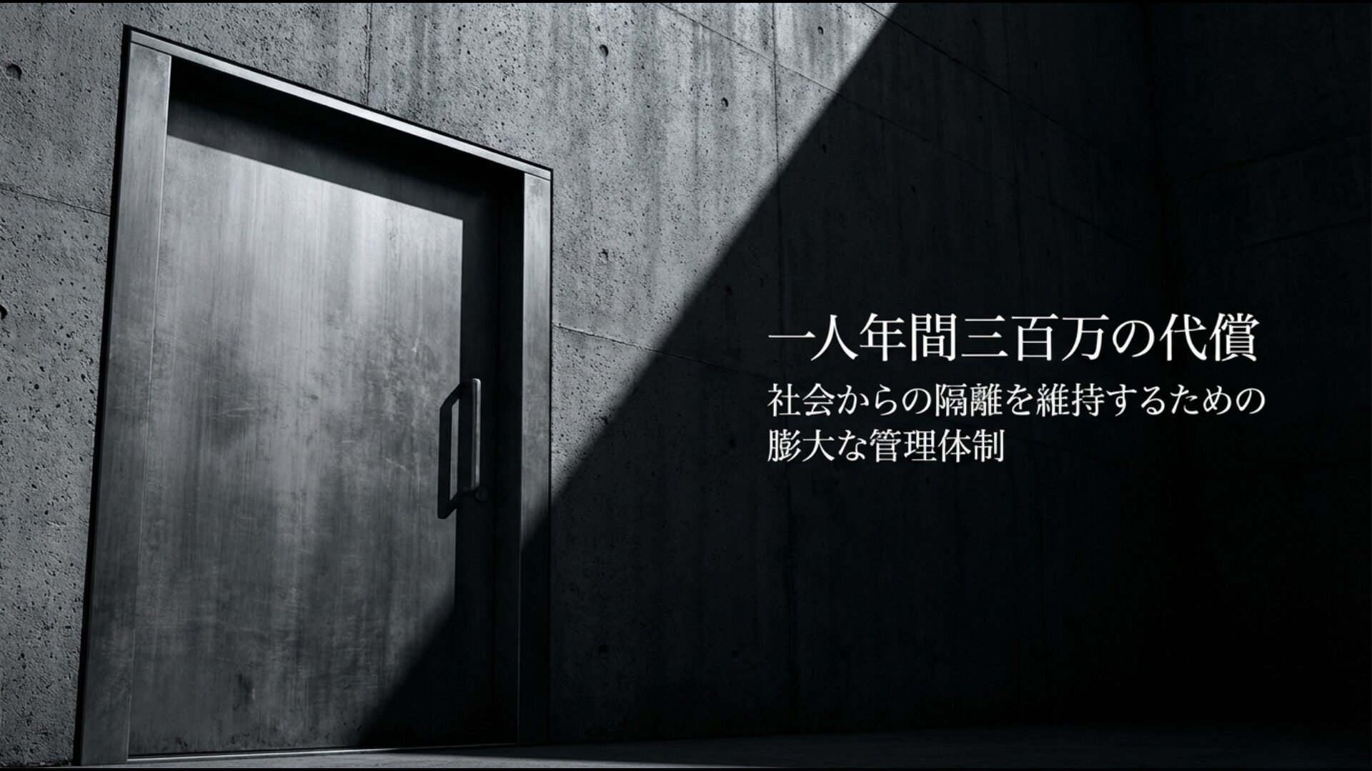 受刑者一人を社会から隔離するために年間300万円の管理コストがかかる実像