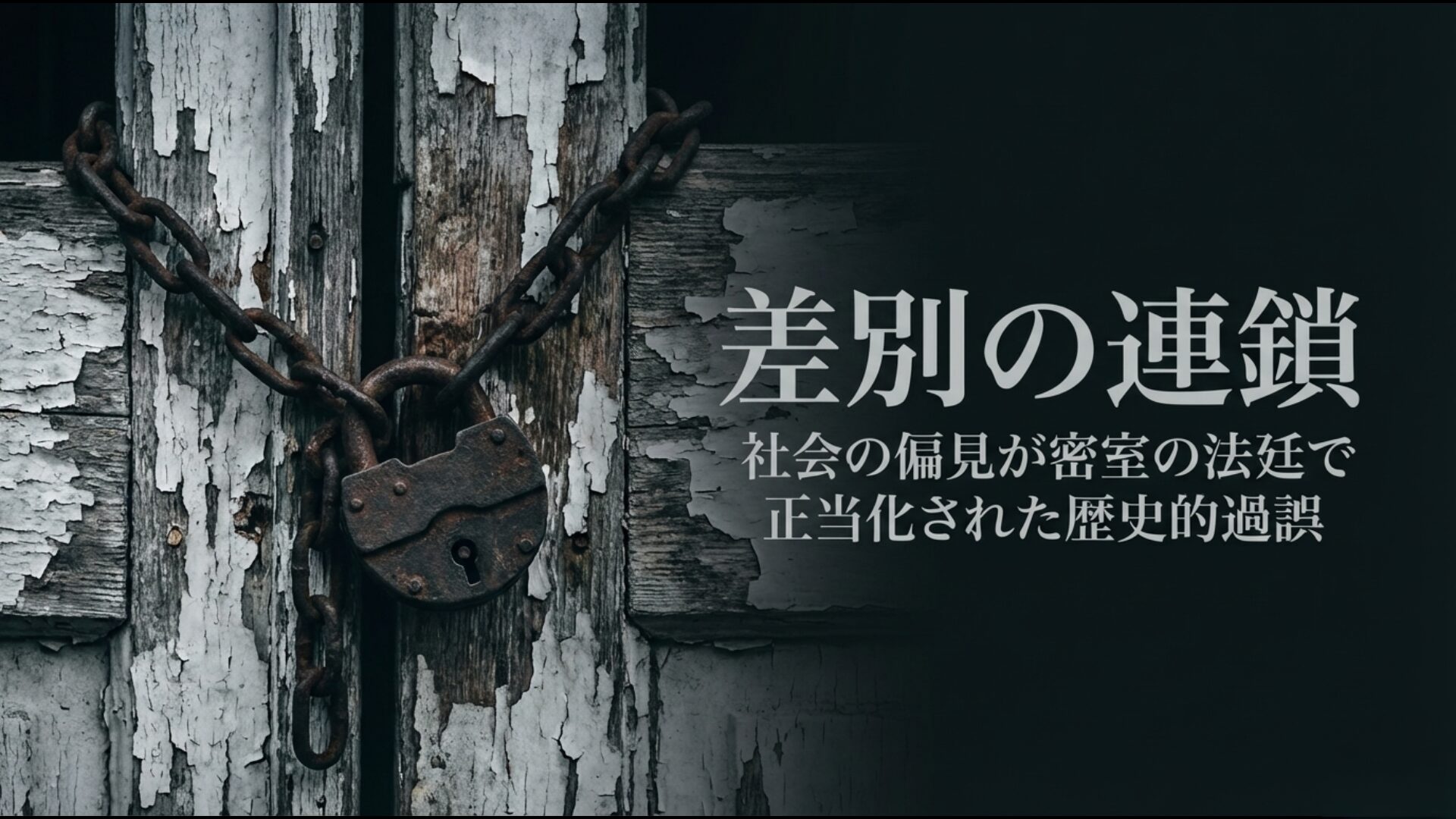 菊池事件等にみる社会的偏見が法廷で正当化された歴史的過誤