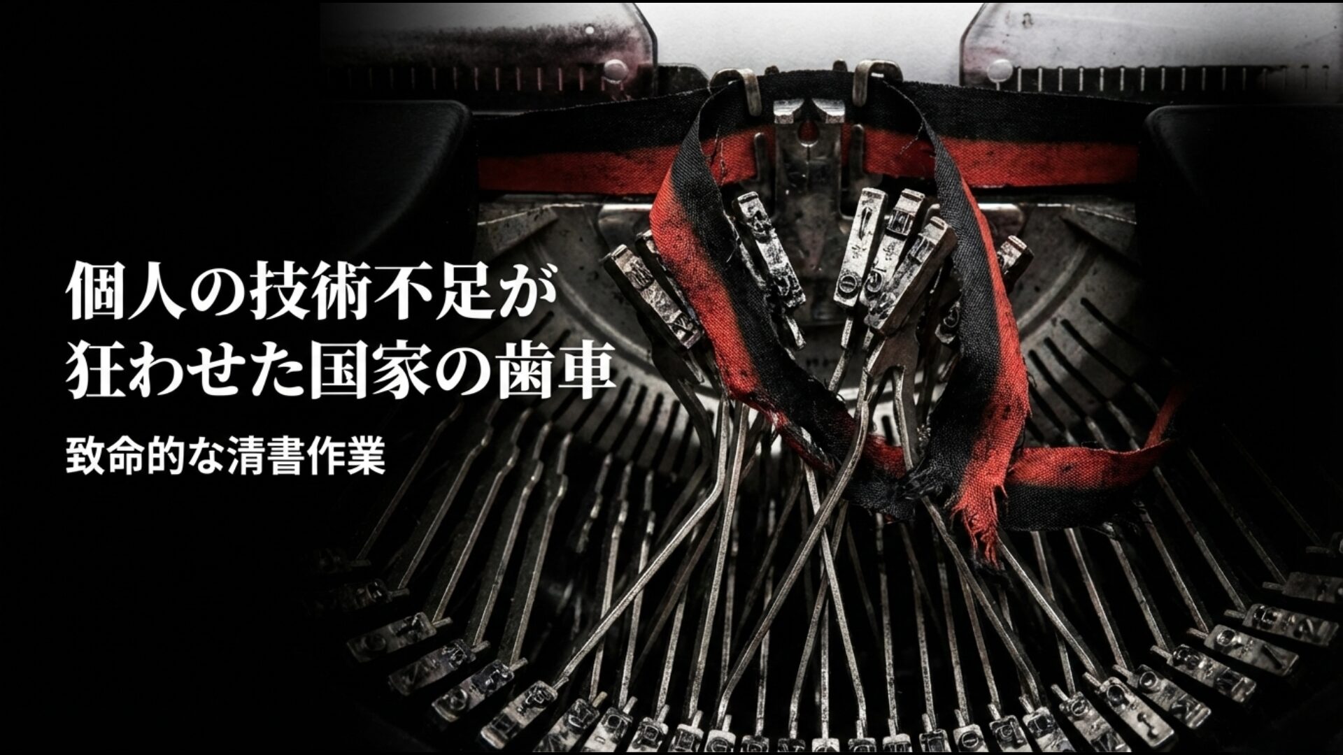 奥村書記官のタイピング技術不足が国家の運命を狂わせた状況の解説