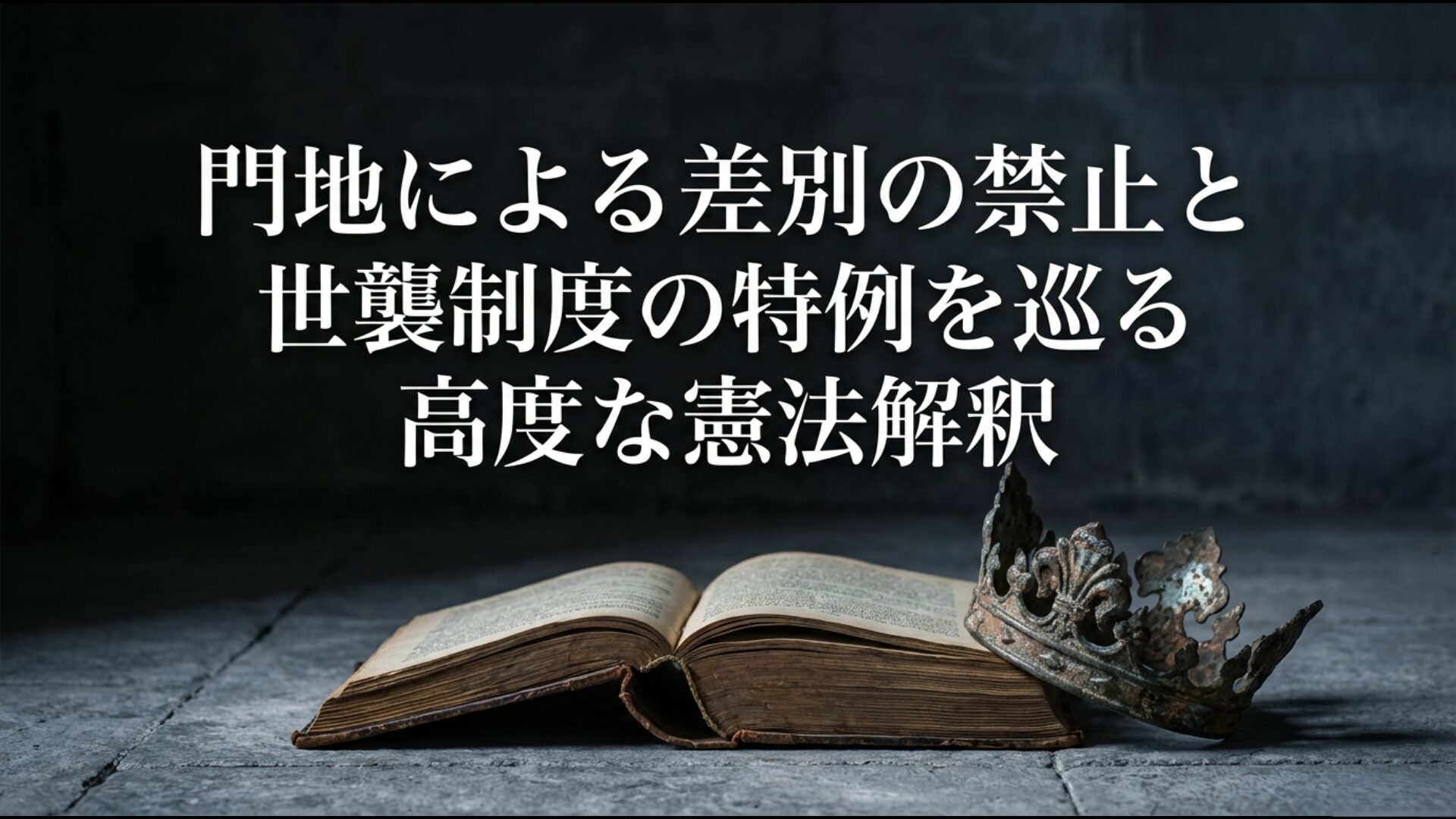 憲法14条の門地差別禁止と世襲制度の例外規定を巡る高度な法理分析