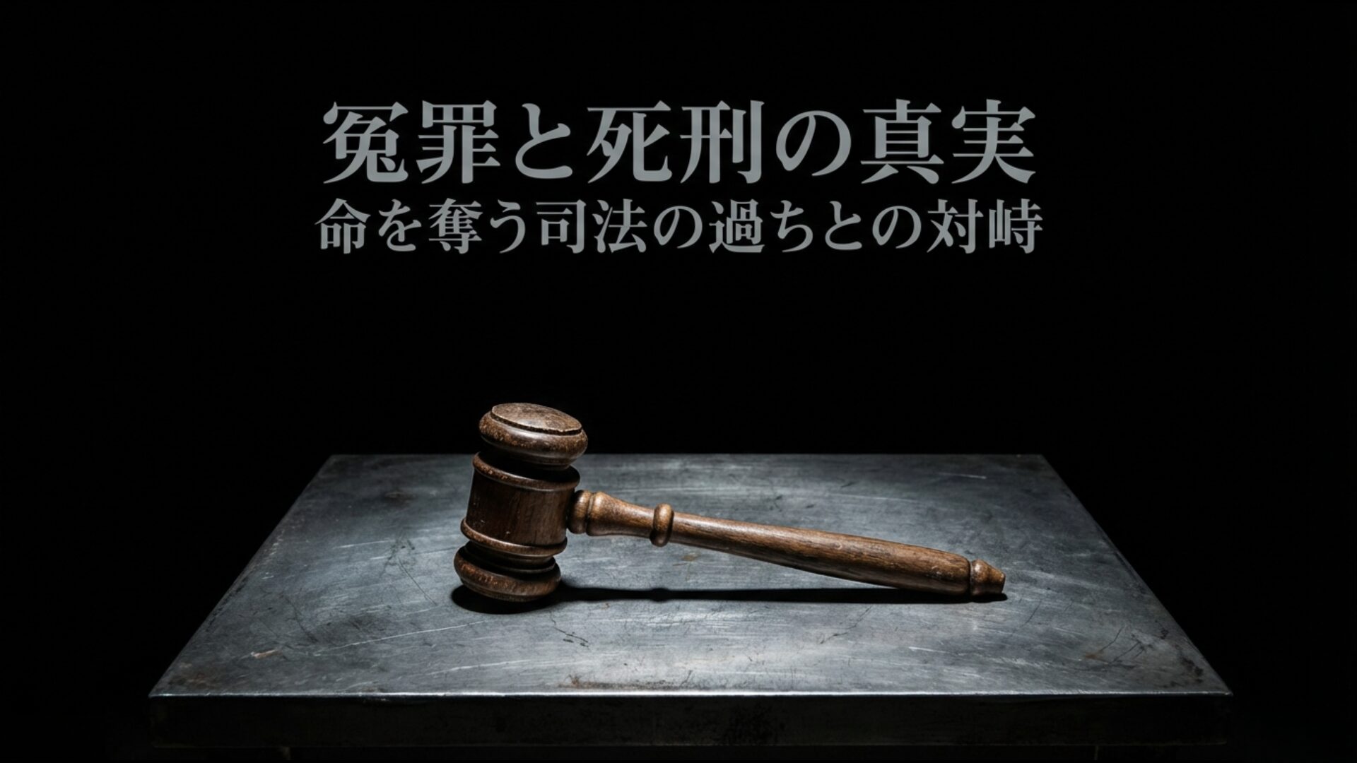 冤罪と死刑の真実、命を奪う司法の過ちを象徴するイメージ