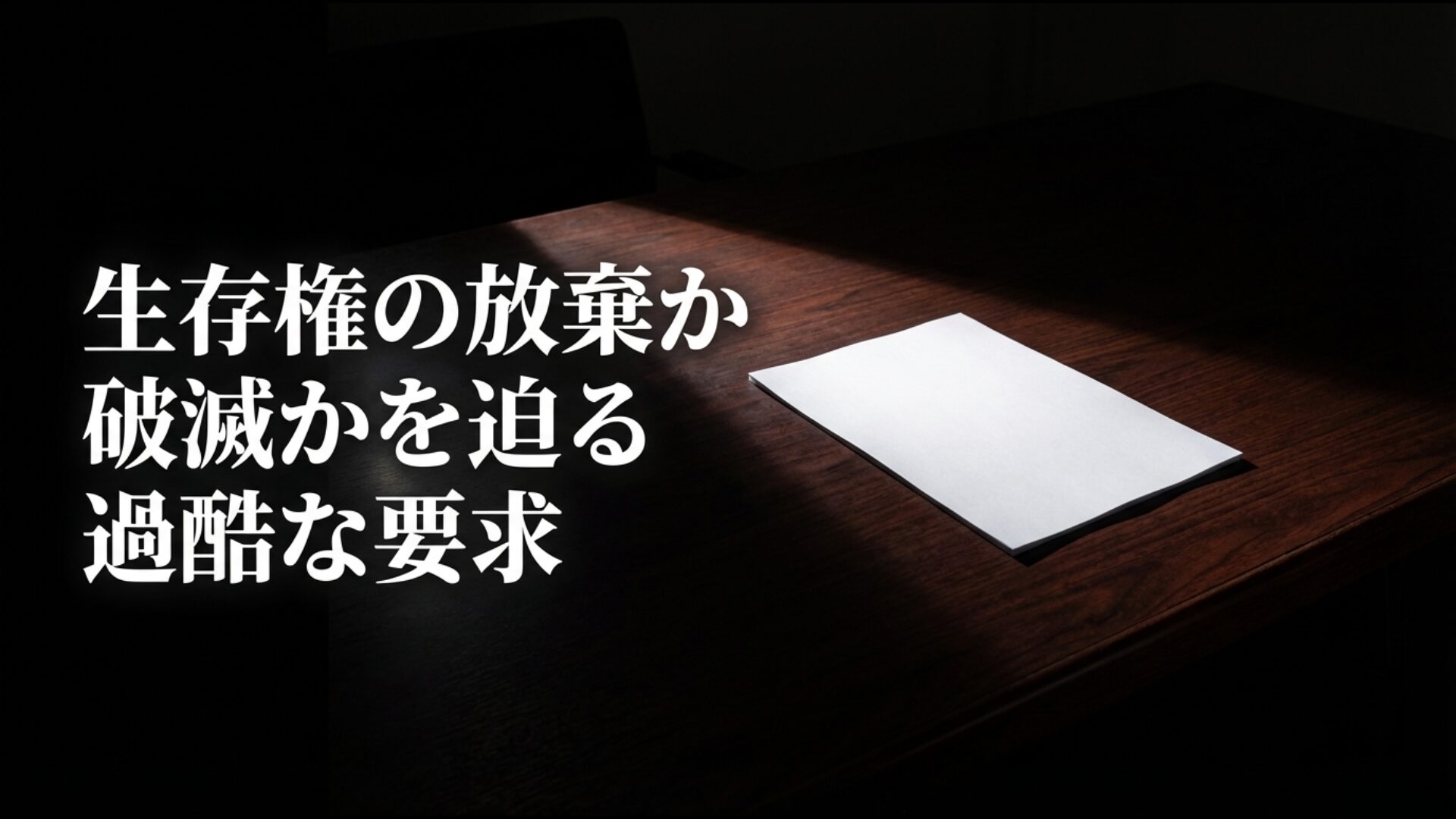 生存権の放棄か破滅かを迫る過酷な要求ハル・ノートの提示