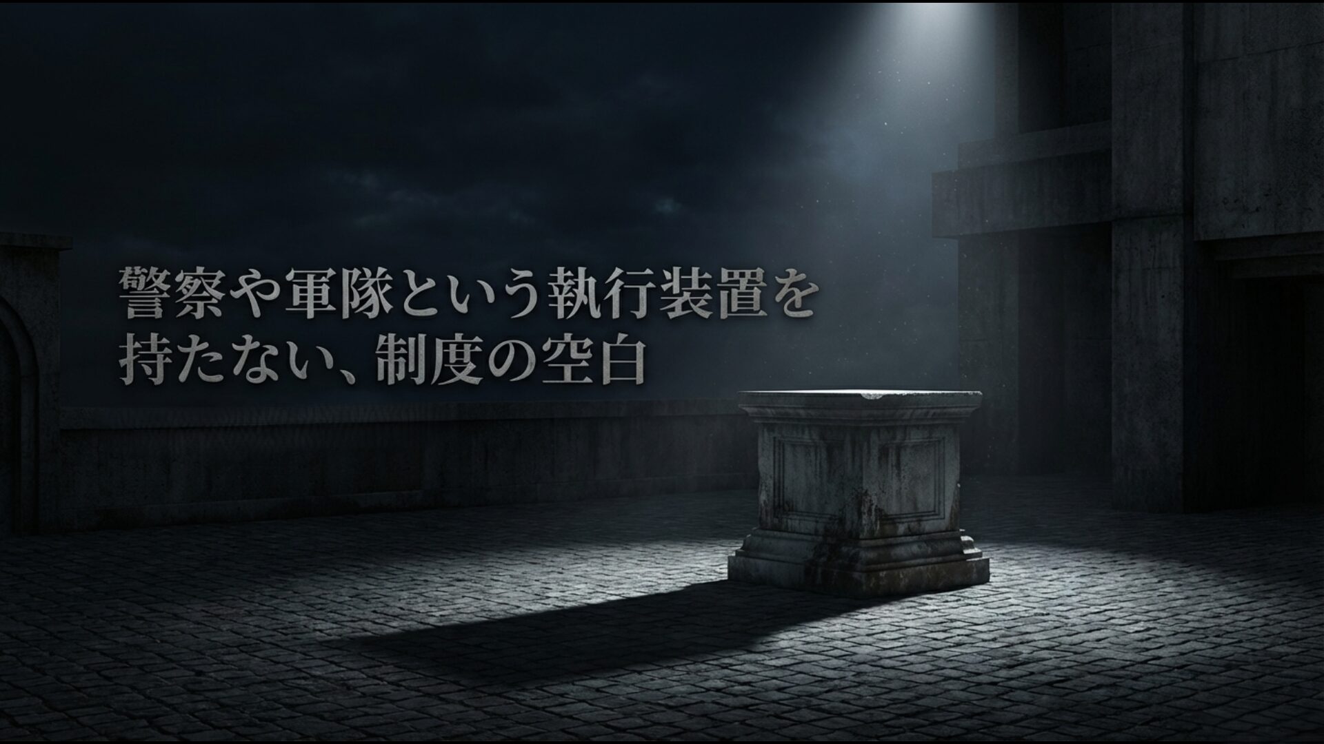 執行機関を持たない国際法における自力救済の概念図