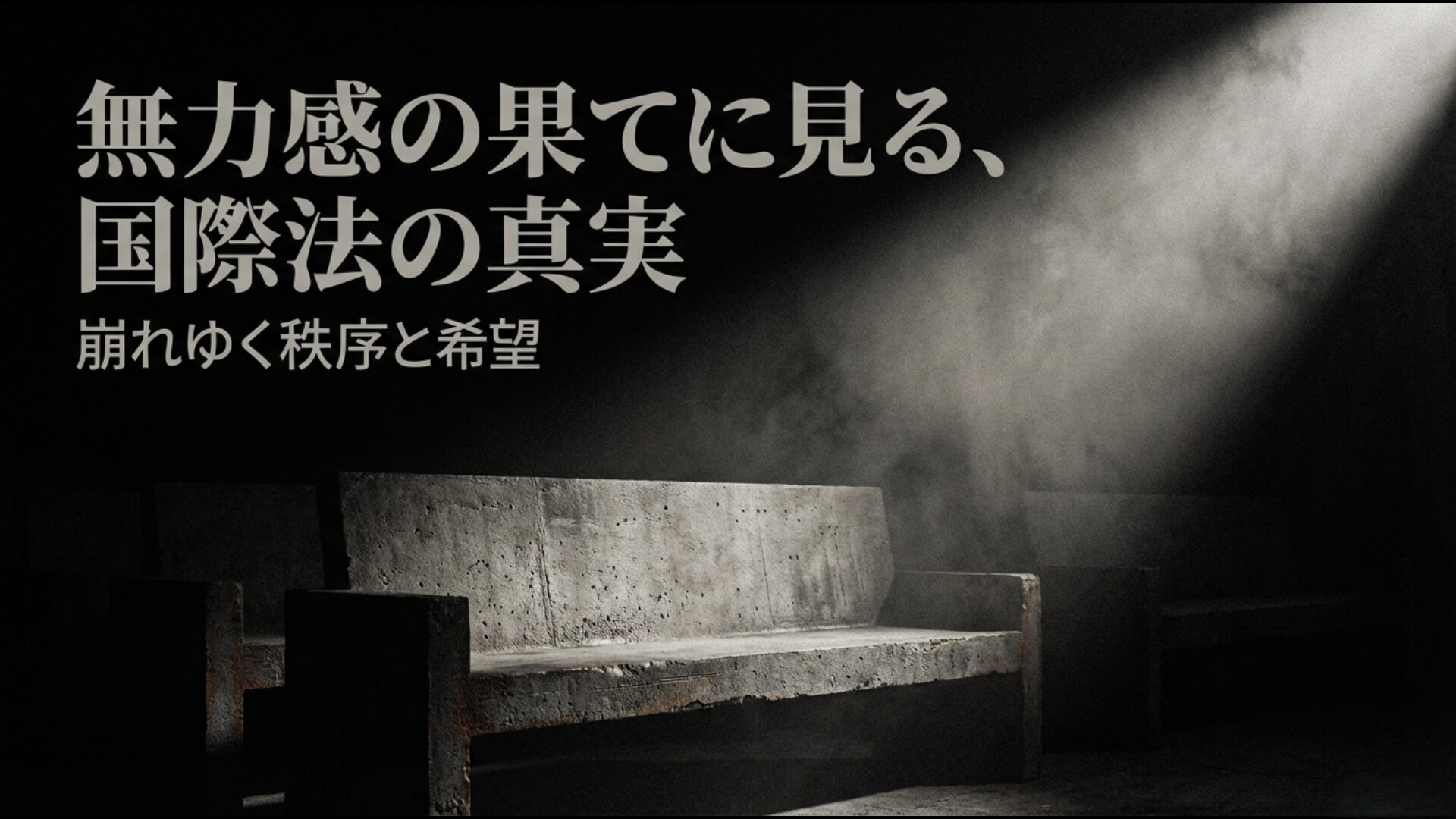 国際法が意味ないと感じる読者のための導入イメージ画像