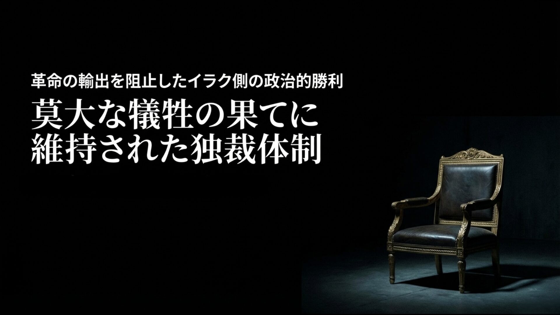 革命の輸出を阻止し体制を維持したイラク側の政治的勝利の解説