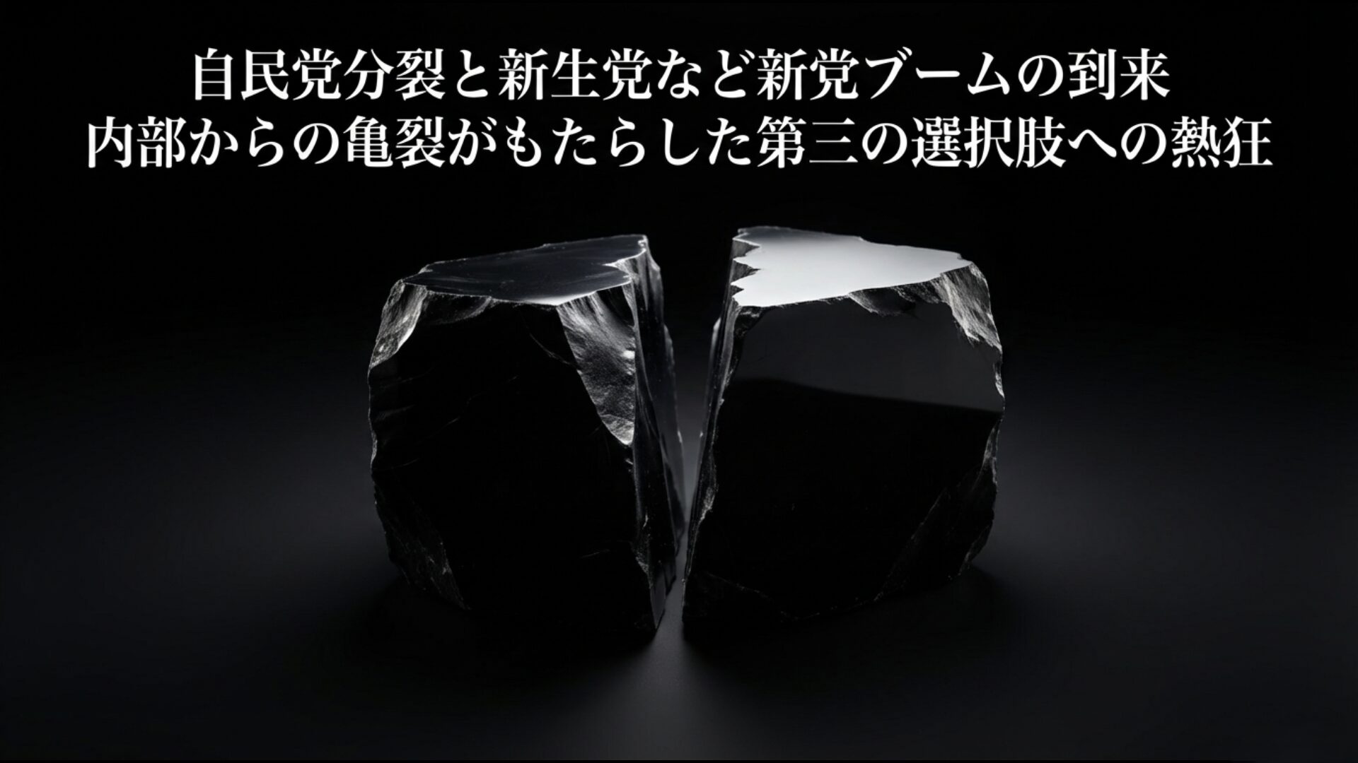 自民党の内部分裂と新生党の誕生により第三の選択肢へ国民が熱狂した新党ブーム