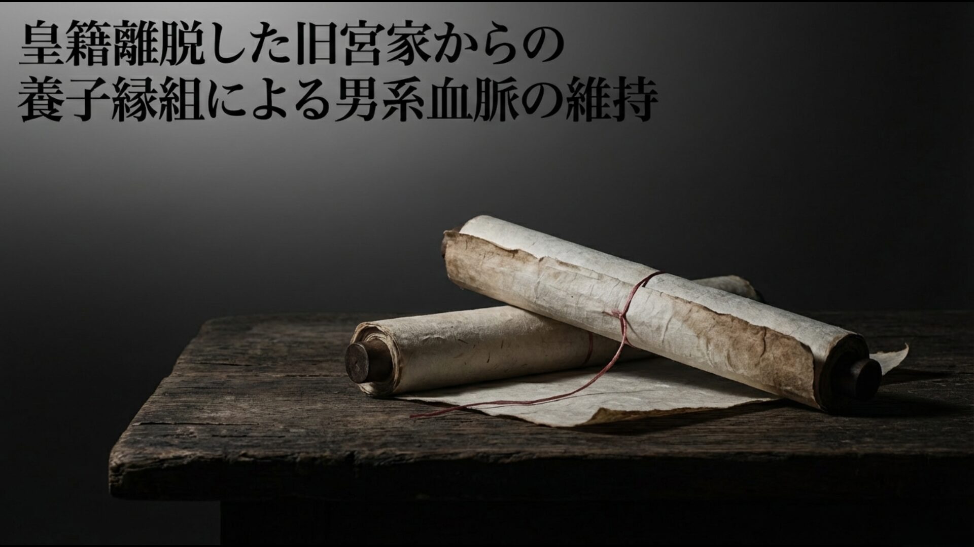 皇籍離脱した旧宮家からの養子縁組による男系血脈維持の概念図