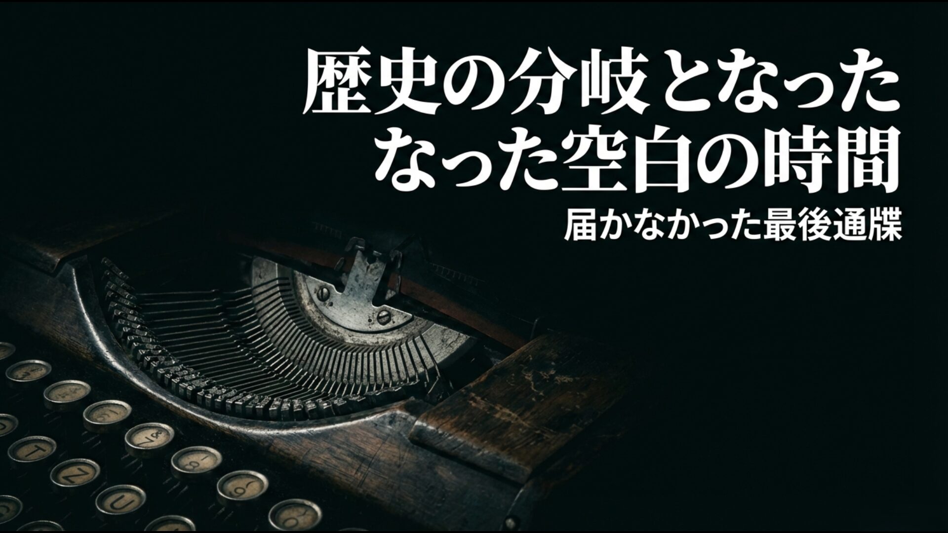 真珠湾攻撃における対米最後通牒の遅延と歴史の分岐点を示すアイキャッチ画像