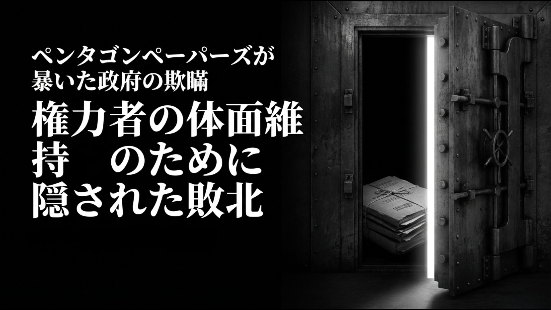 米国政府の欺瞞と秘密工作を白日の下にさらしたペンタゴンペーパーズ