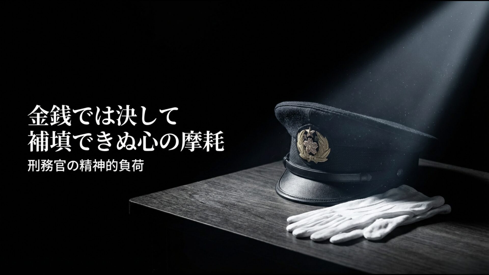 死刑執行に従事する刑務官の過酷な精神的負荷を表現したビジュアル