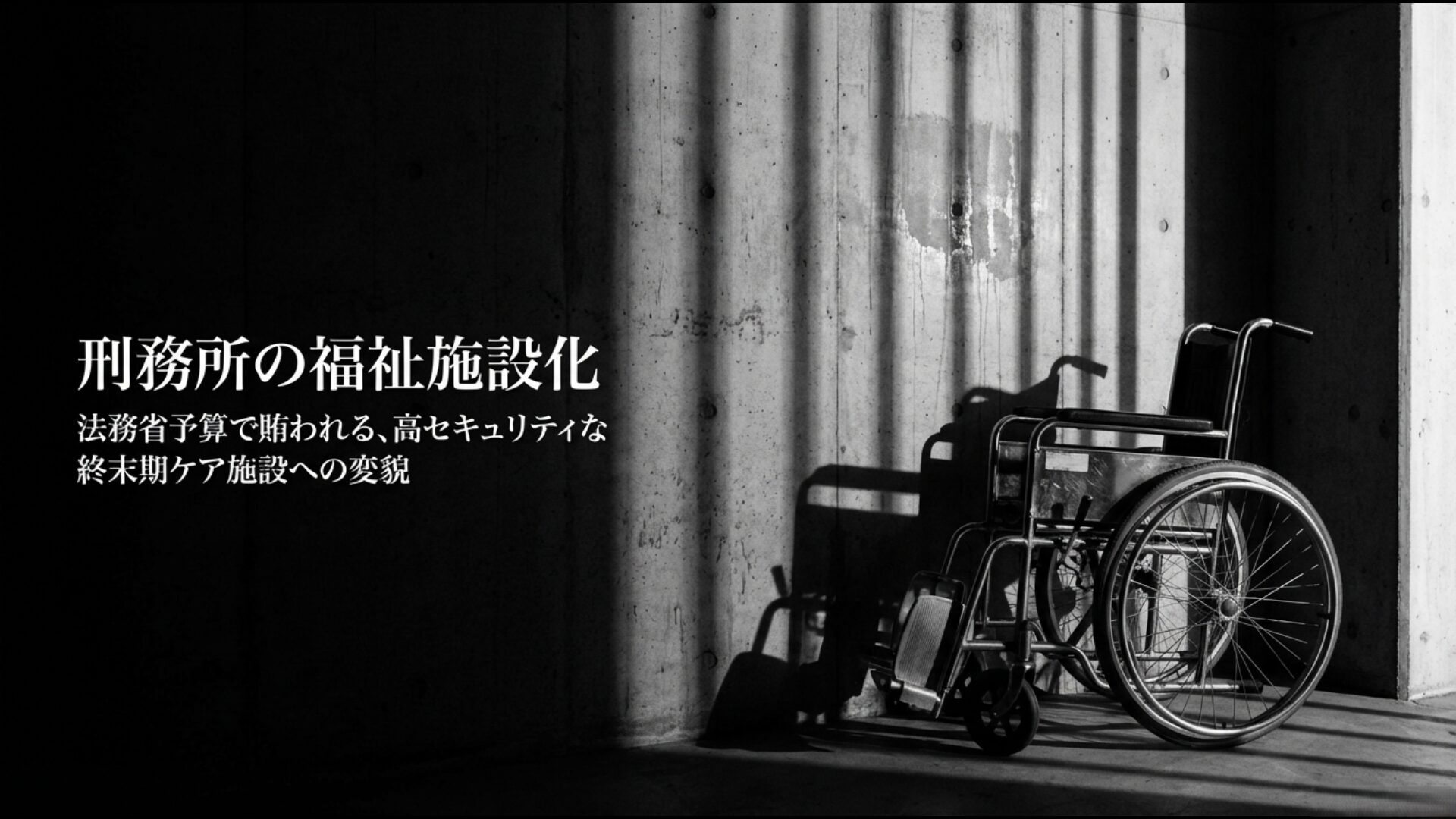 刑務所が法務省予算で運営される高齢者介護施設化している現状の課題