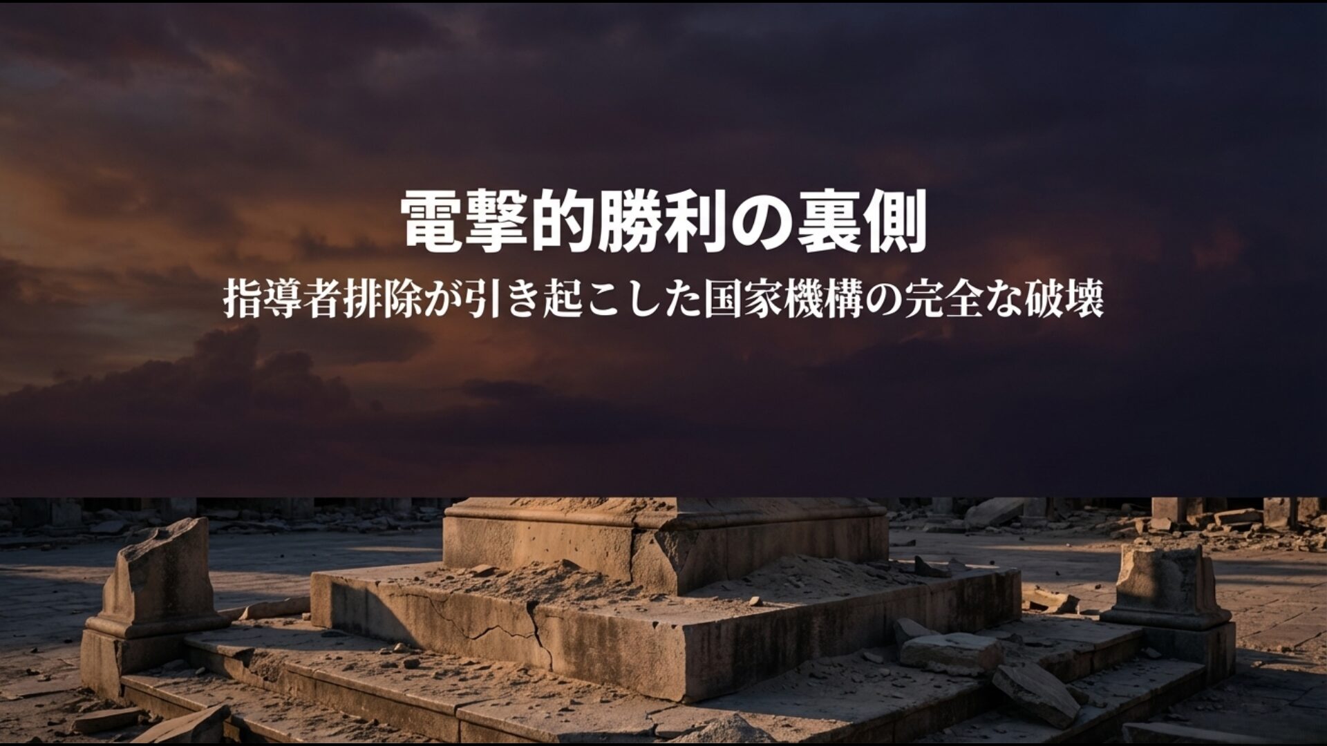 圧倒的な軍事力行使「衝撃と畏怖」によるイラク政権崩壊と国家機構破壊の解説